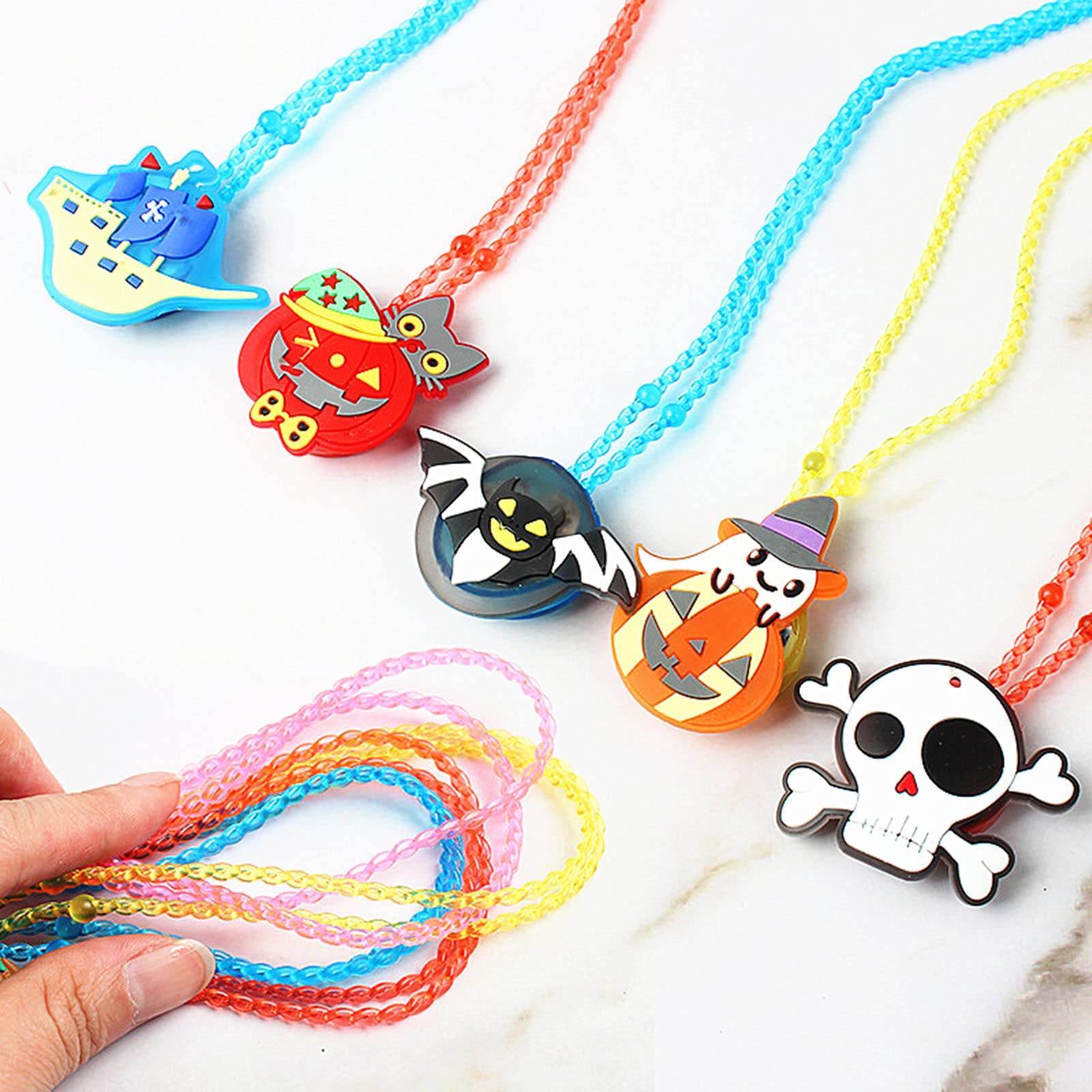 Hifot LED Collier Halloween Enfants Adulte Rotatif Lumineux