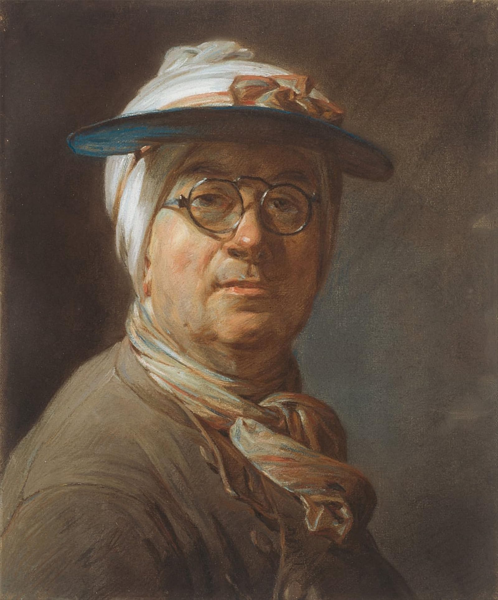 Posteriik No Frame Famous Animal Posters Vintage Picture Self Portrait With A Visor By Jean Baptiste Simeon Chardin Modern Wall Decor For Home Decor 60X90cm