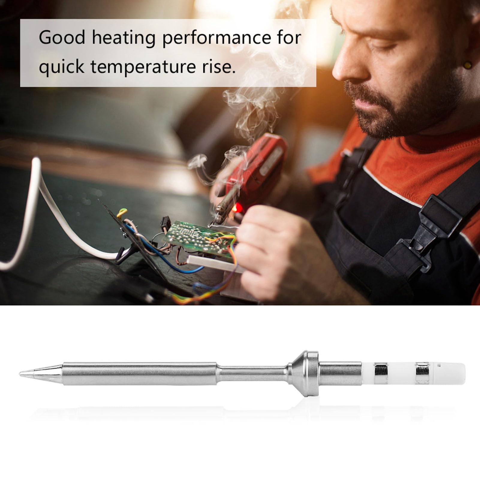 Grot Lutowniczy ze Stali Nierdzewnej, Mini Inteligentne Końcówki Wymienne do Lutownicy Uniwersalne Końcówki Lutownicze do Lutownicy TS100 TS-I (Kompletny zestaw 7 sztuk (bez