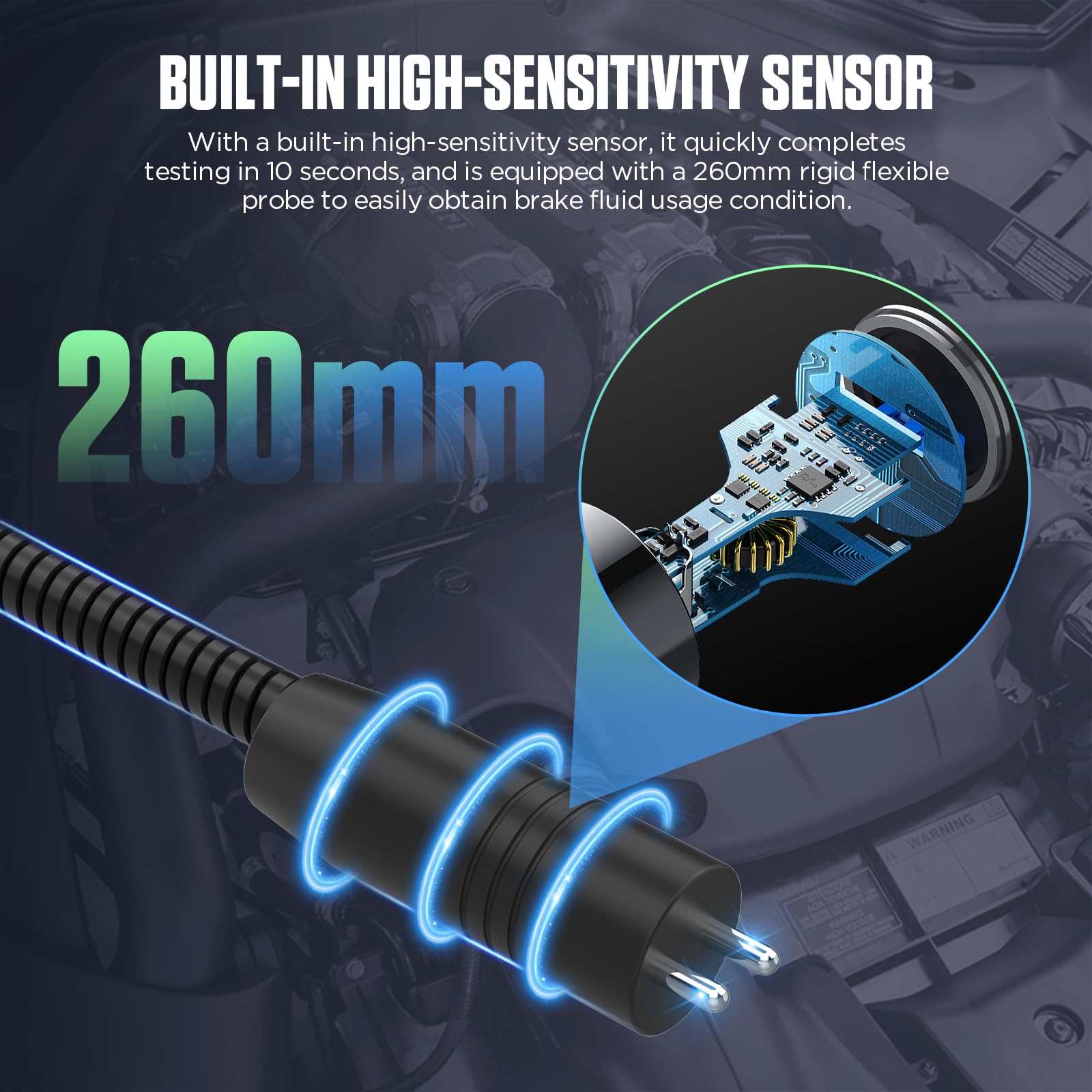 AS501Tester Universale per Liquido dei Freni, per Auto, Test per DOT3, DOT4, DOT5, DOT5.1, ENV-4, ENV-6 con Display retroilluminato ad Alta Definizione