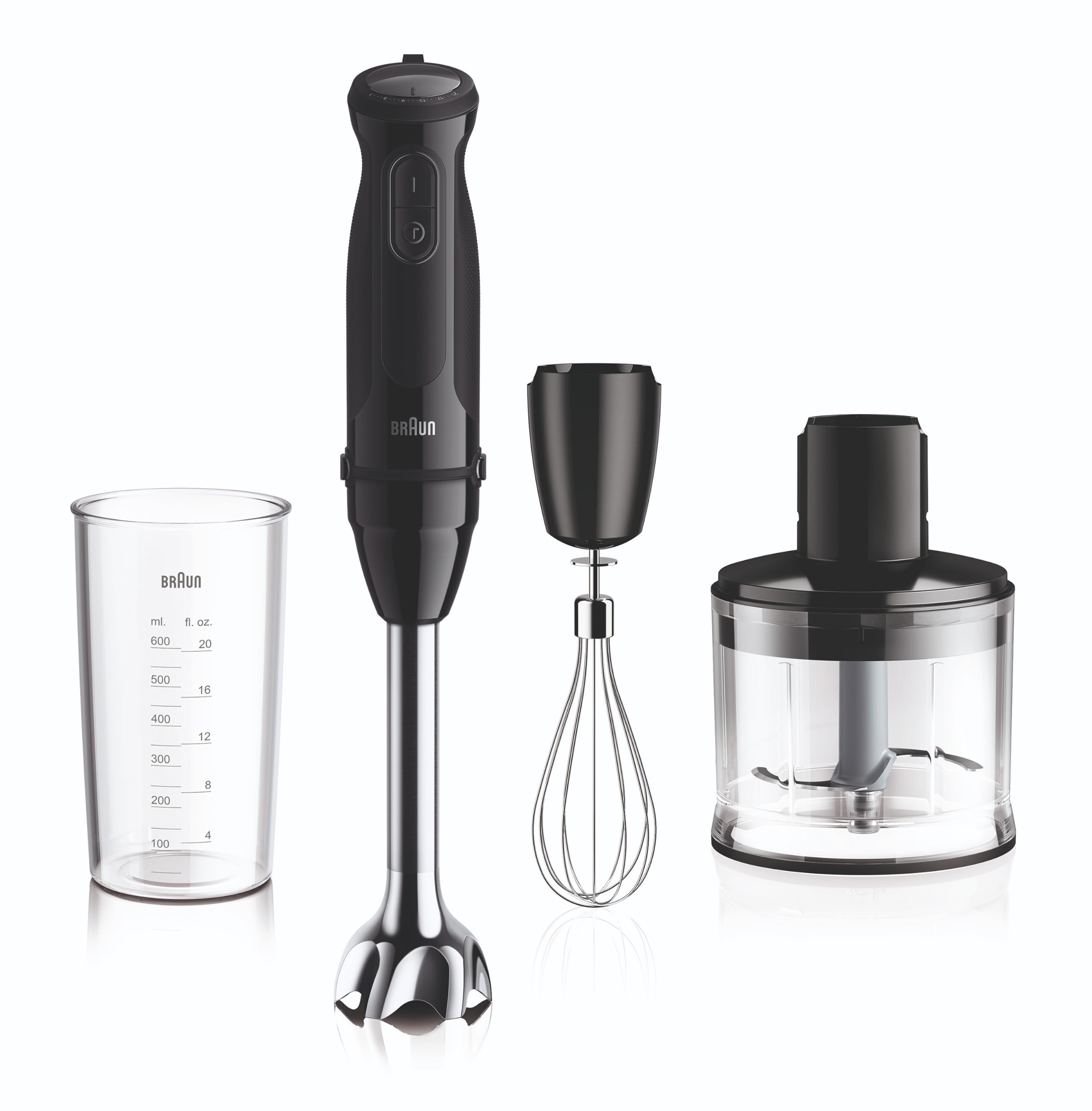 Braun MultiQuick 5 – Minipimer con 21 Velocidades Variables, 1000W, Negro