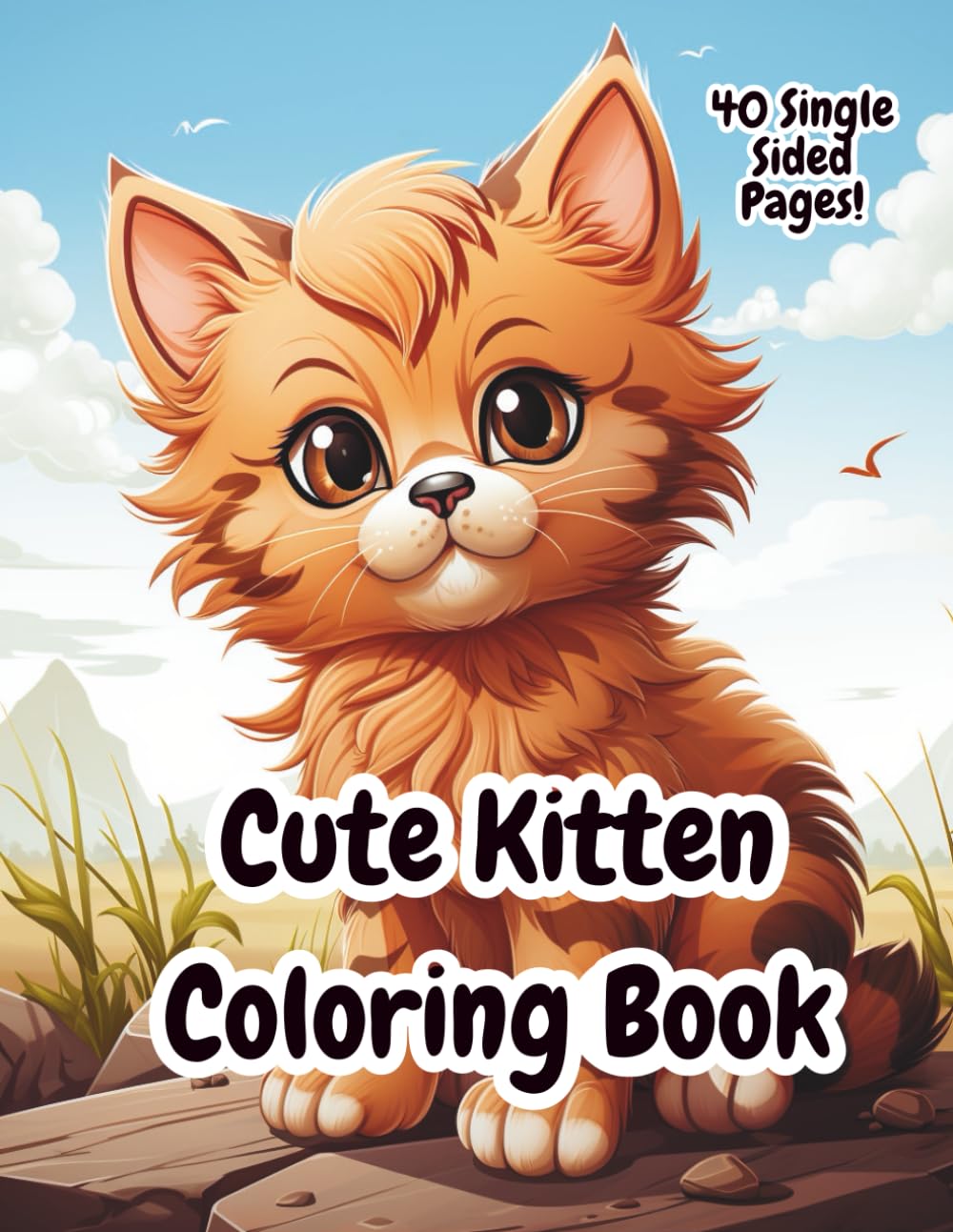Cute Kitten Coloring Book