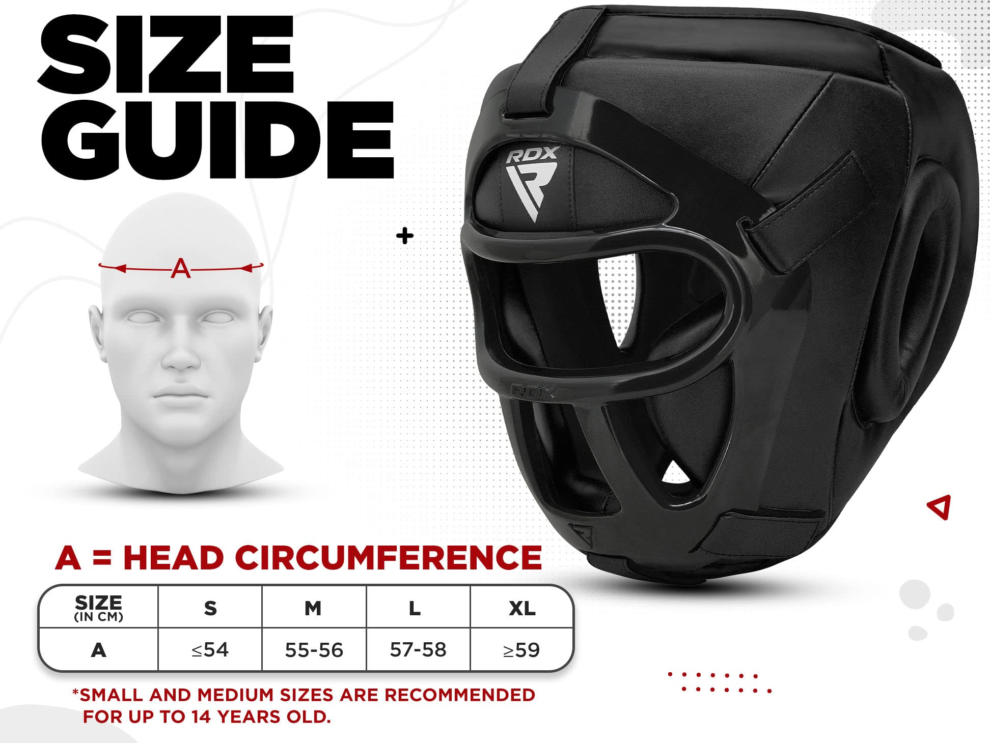 RDX Caschetto Boxe Griglia MMA Allenamento, Maya Hide Pelle Headgear, Professionale Pugilato Protezione Casco per Kick Boxing Sparring Muay Thai Arti Marziali Grappling Taekwondo Karate, Uomo Donna