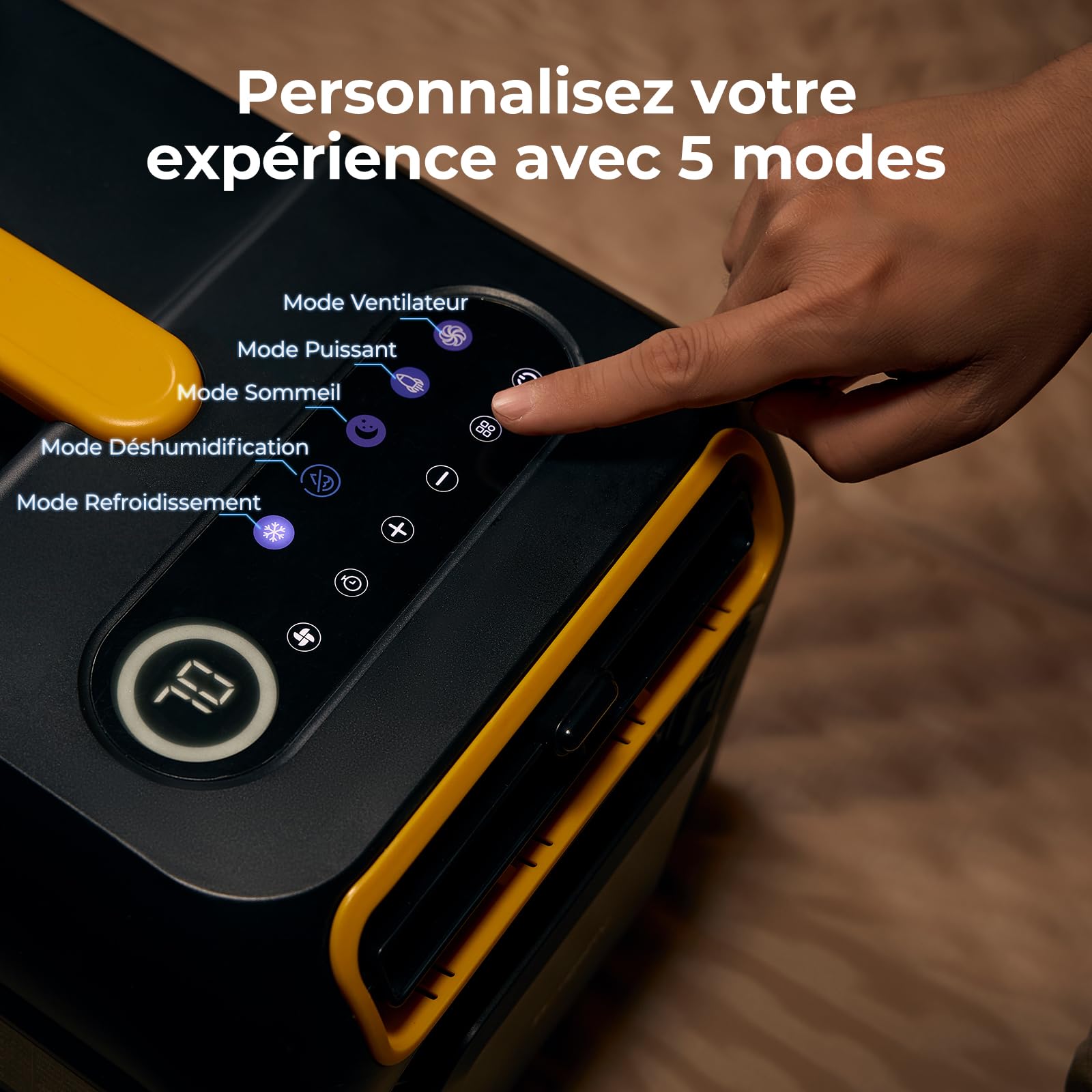 BougeRV PC35 Climatiseur Portable, 3500 BTU Climatisation Mobile | 5-en-1 avec App, Compact avec Poignée, AC 100V-240V, Climatiseur de Camping pour Camping-car, Tente, Camion, Van