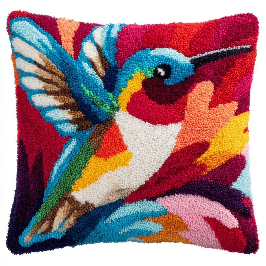 Henypt Latch Hook Kits Pillow Bird