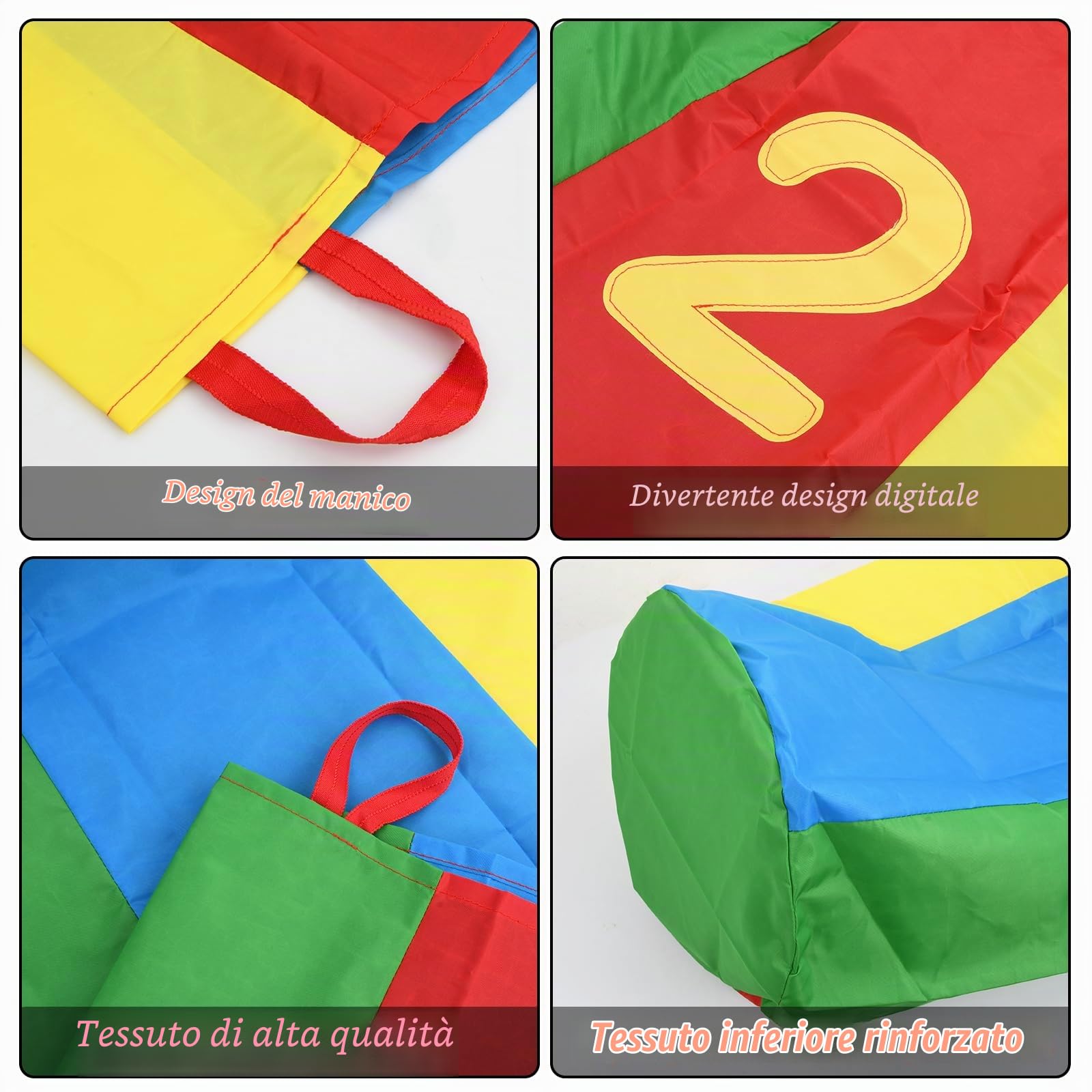 4 Pezzi Sacchi da Gioco del Salto, Sacco da Corsa per Bambini Adulti, Borse da Gara di Salto per Compleanno Festa Attività Familiari (M, con Simboli Numerici)