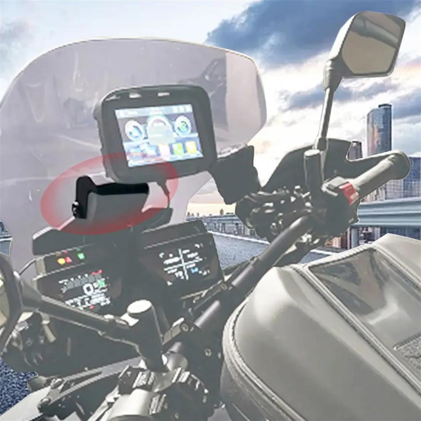 Soporte Móvil Bicicleta Soporte De Montaje para GPS De Motocicleta, Soporte Adaptador para Teléfono Inteligente, Soporte De Montaje para Tracer 900/9/GT 2018-2023 2024 Soporte Teléfono Bici