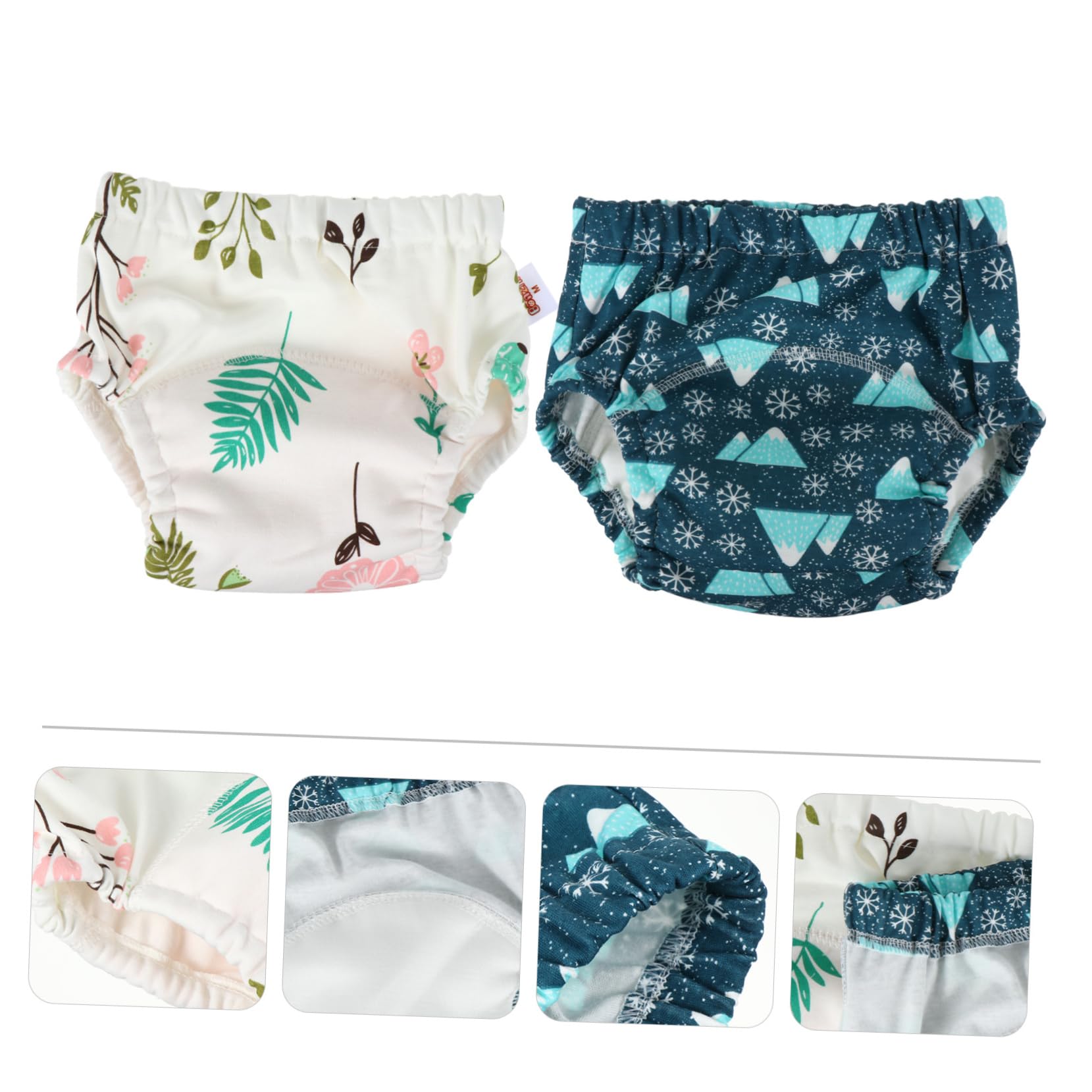 2 Stück Waschbare Babywindeln Trainingshosen aus Baumwolle mit Wasserdichtem Pu für Babys 11-18kg Töpfchentraining Hautfreundlich und Bequem