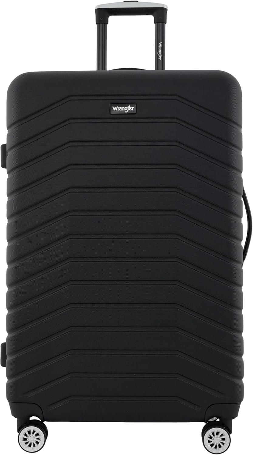 Wrangler Tahoe 3 Piece Spinner Luggage Set, Black