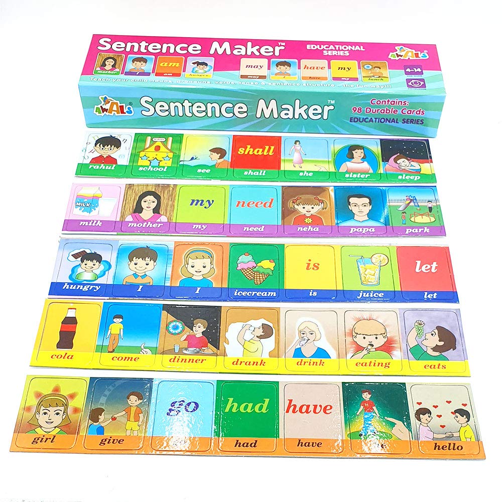 Meenakshi Playhouse Toys Sentence Maker 98 Durable Cards Educational Series ( Multi ) Amazon