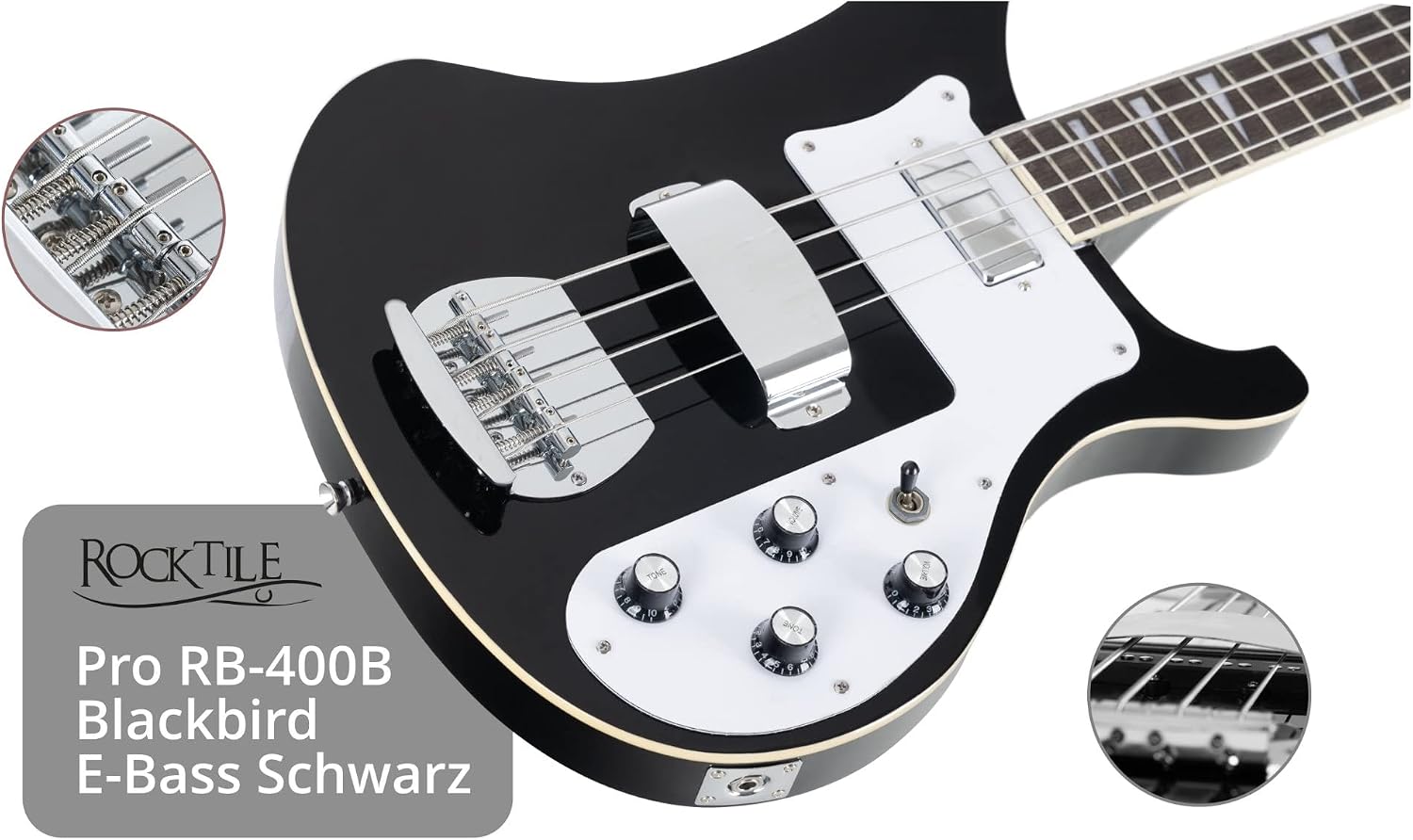 Rocktile Pro RB-400B Blackbird Электрический бас-гитара Комплект черный