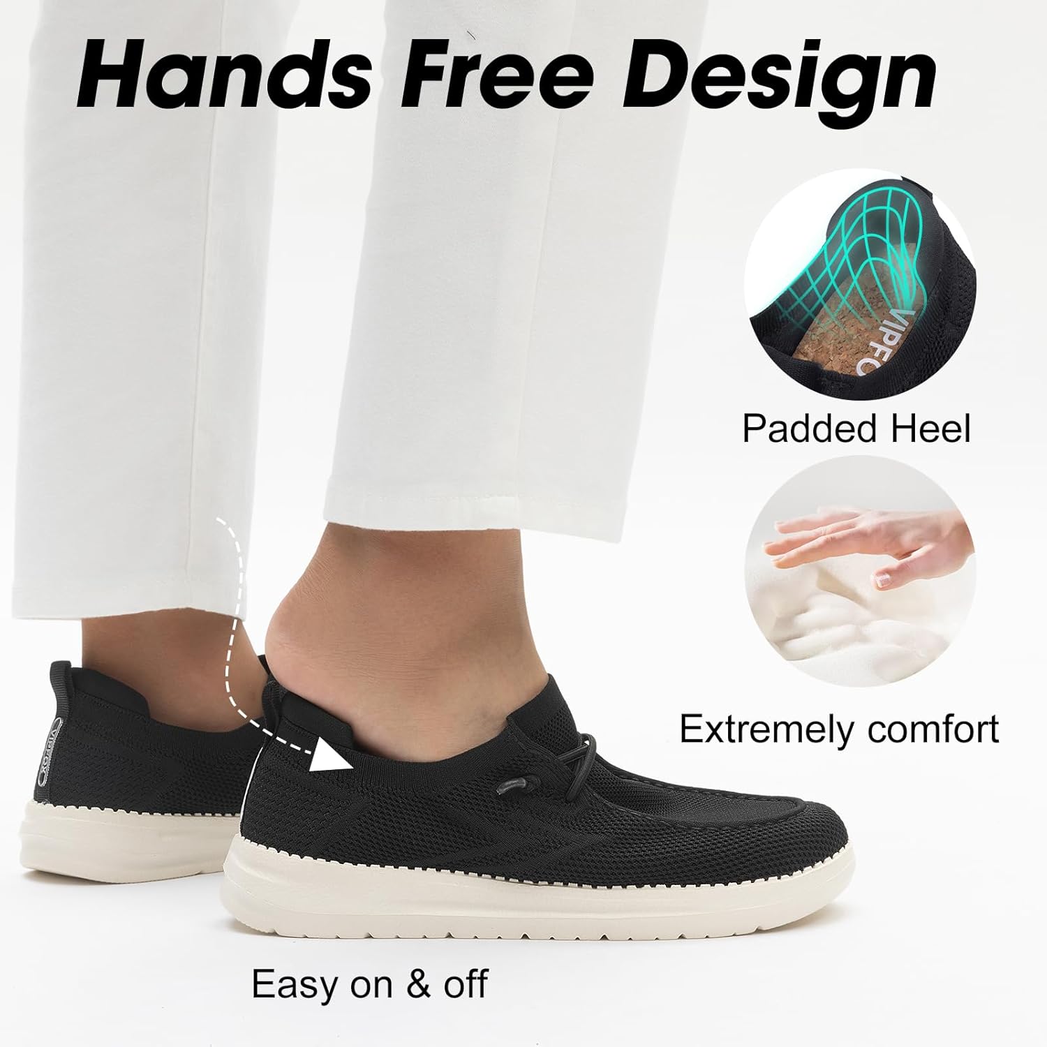 Wide Toe Box Shoes for Men Extra Wide Width Diabetic Shoes Men's Loafers & Slip-ons Arch Support Plantar Fasciitis Walking Loafers - Image 3