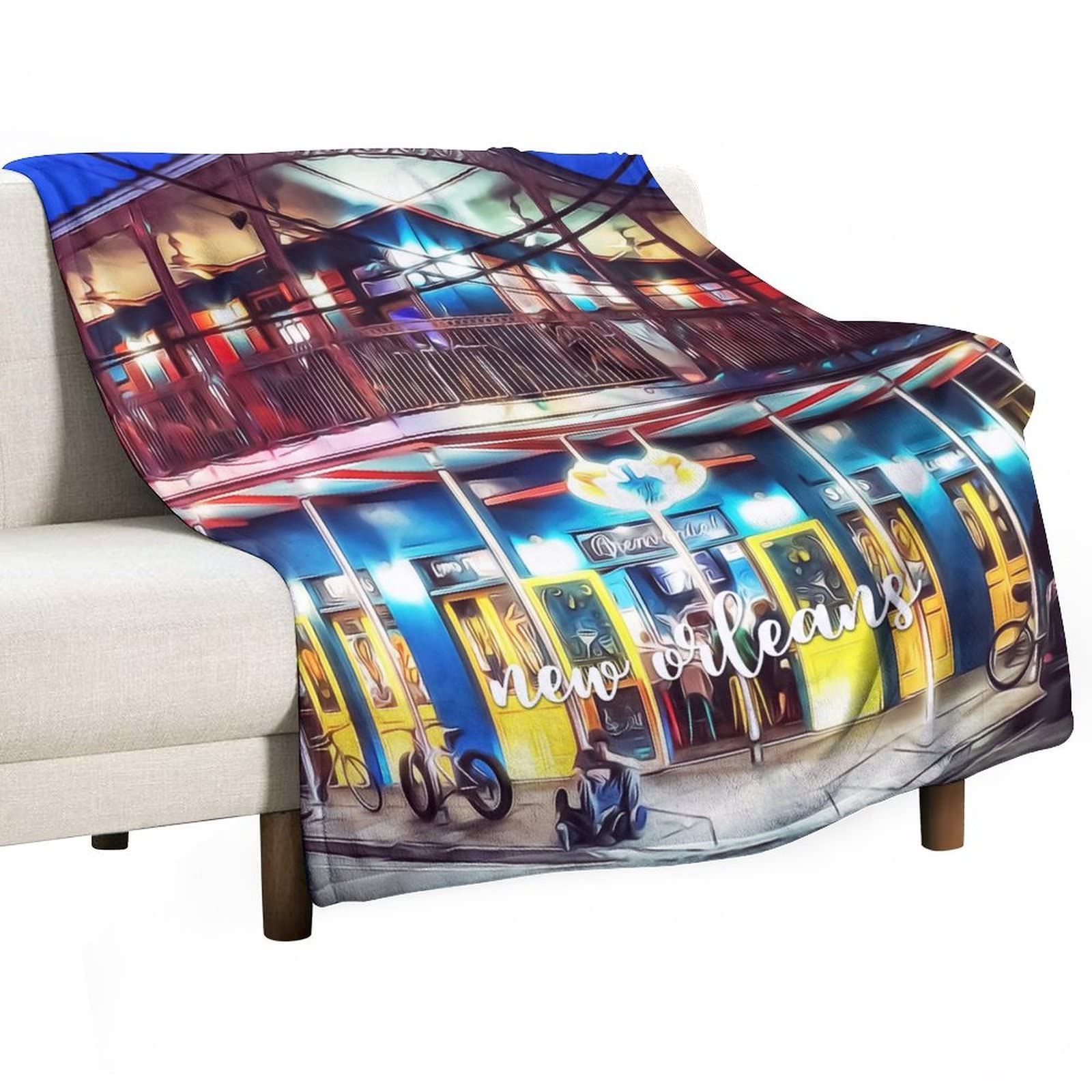 Couverture lit paysage urbain pour des soirées cocooning cosy