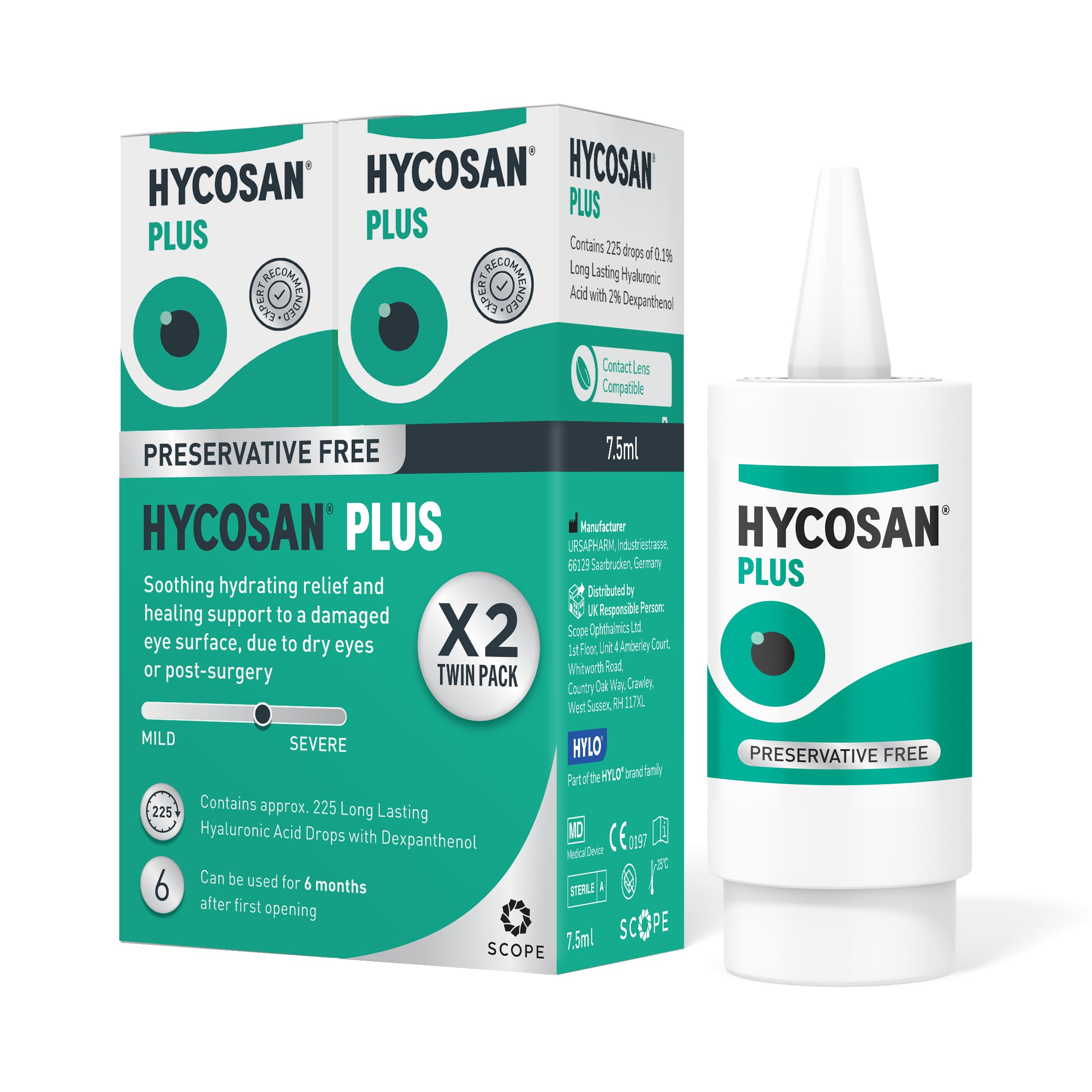 Hycosan Plus Twin Pack Dry Eye Drops With Hyaluronic Acid | Desertcart ...