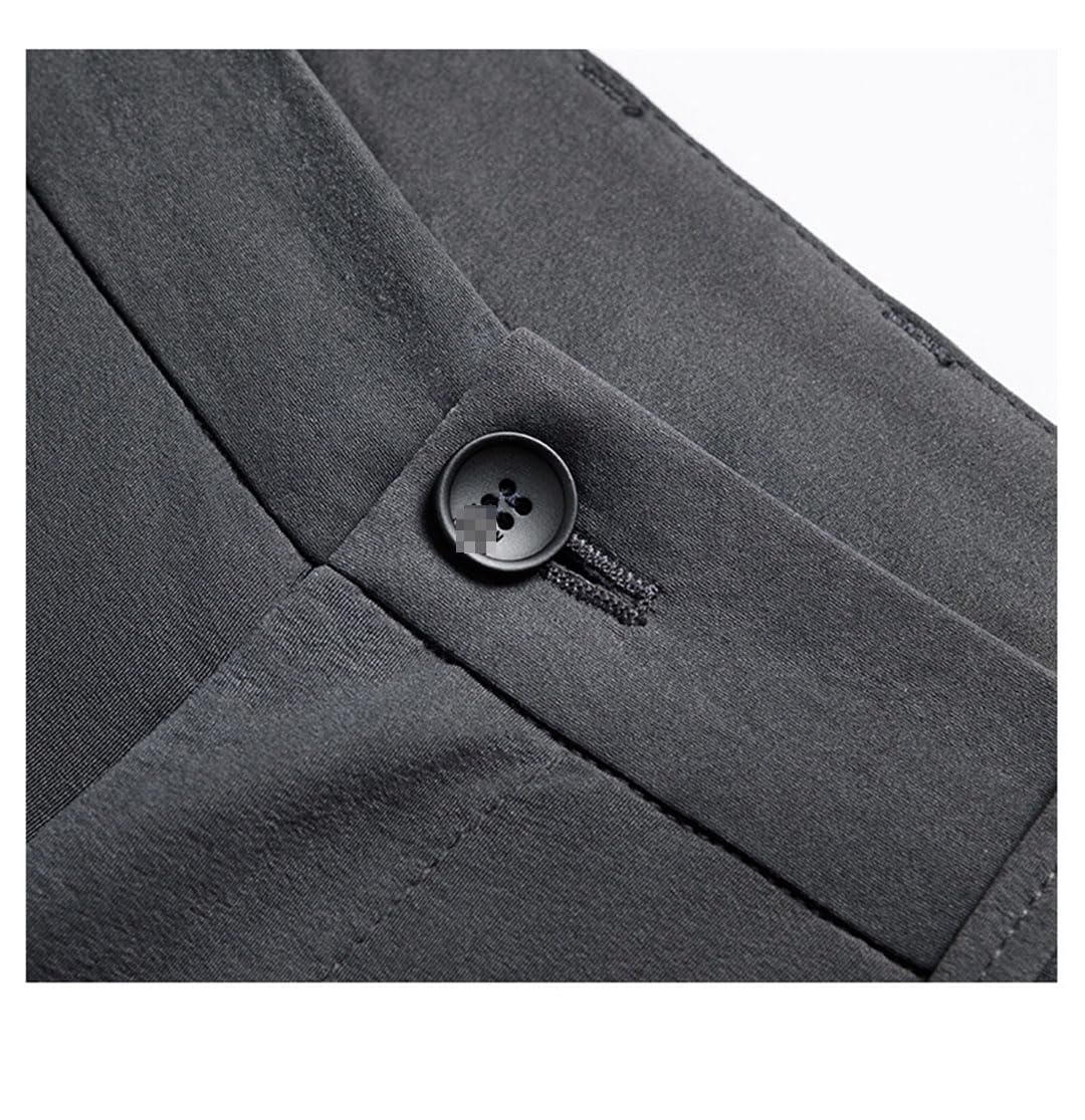 Vogrtcc Pantalones Casuales Elásticos Ajustados Delgados para Hombres Pantalones De Negocios