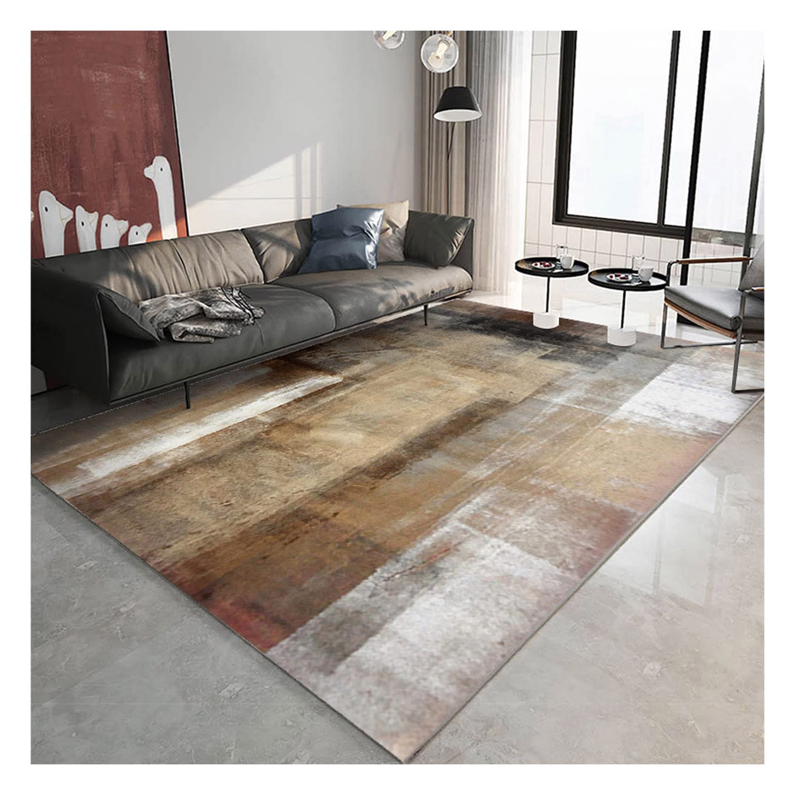 Tapis de salon moderne et tapis moelleux pour créer un coin canapé cosy