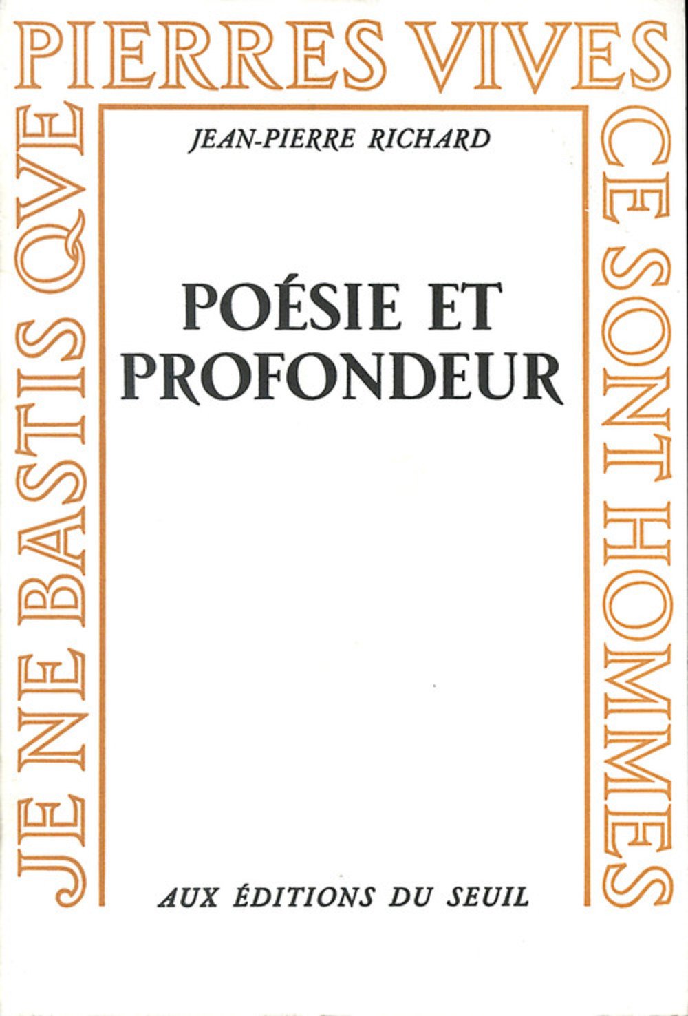 Buy Poesie et profondeur — BookShops.in