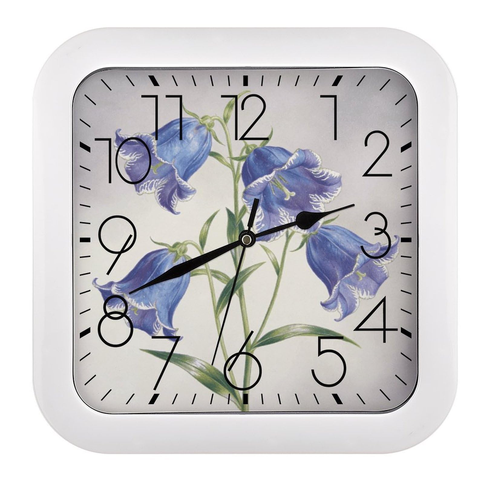 Horloge murale de 25,4 cm carrée design noble campanule pour mur