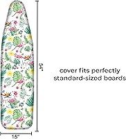 Vista 3 de Funda para tabla de planchar de lujo, extra gruesa, resistente, antiadherente, resistente a las manchas y a las manchas, tamaño estándar de 15 x 54