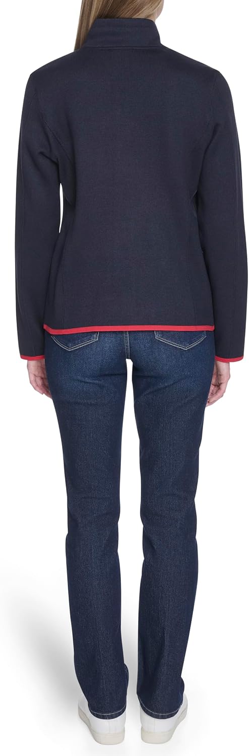 Nautica womens Mockneck Zip Up Fleece Jacket - Image 4