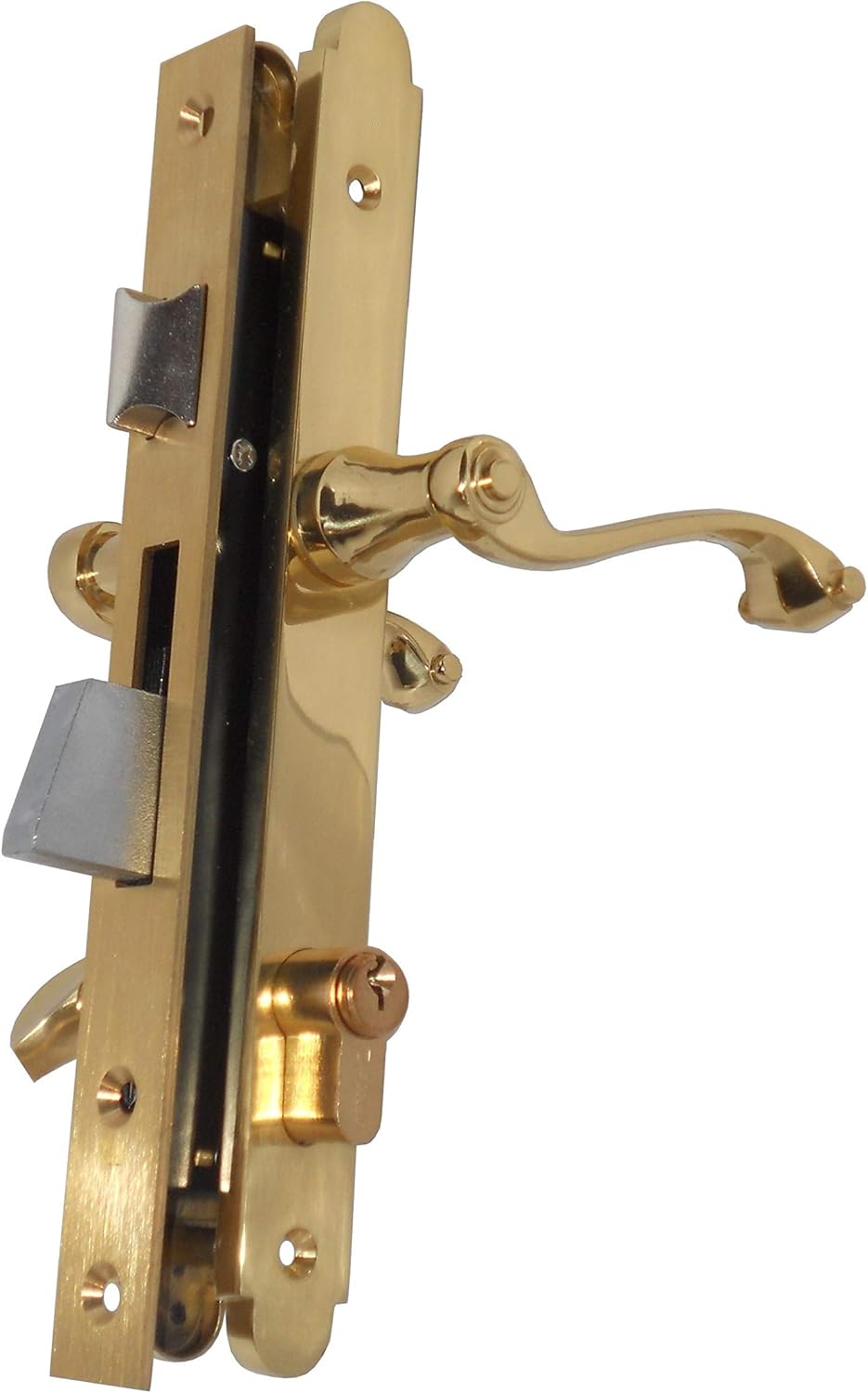 Marks 2750B/3-L Left Hand Single Cylinder Thinline Mortise Lock Set for Patio Doors with 1" Backset