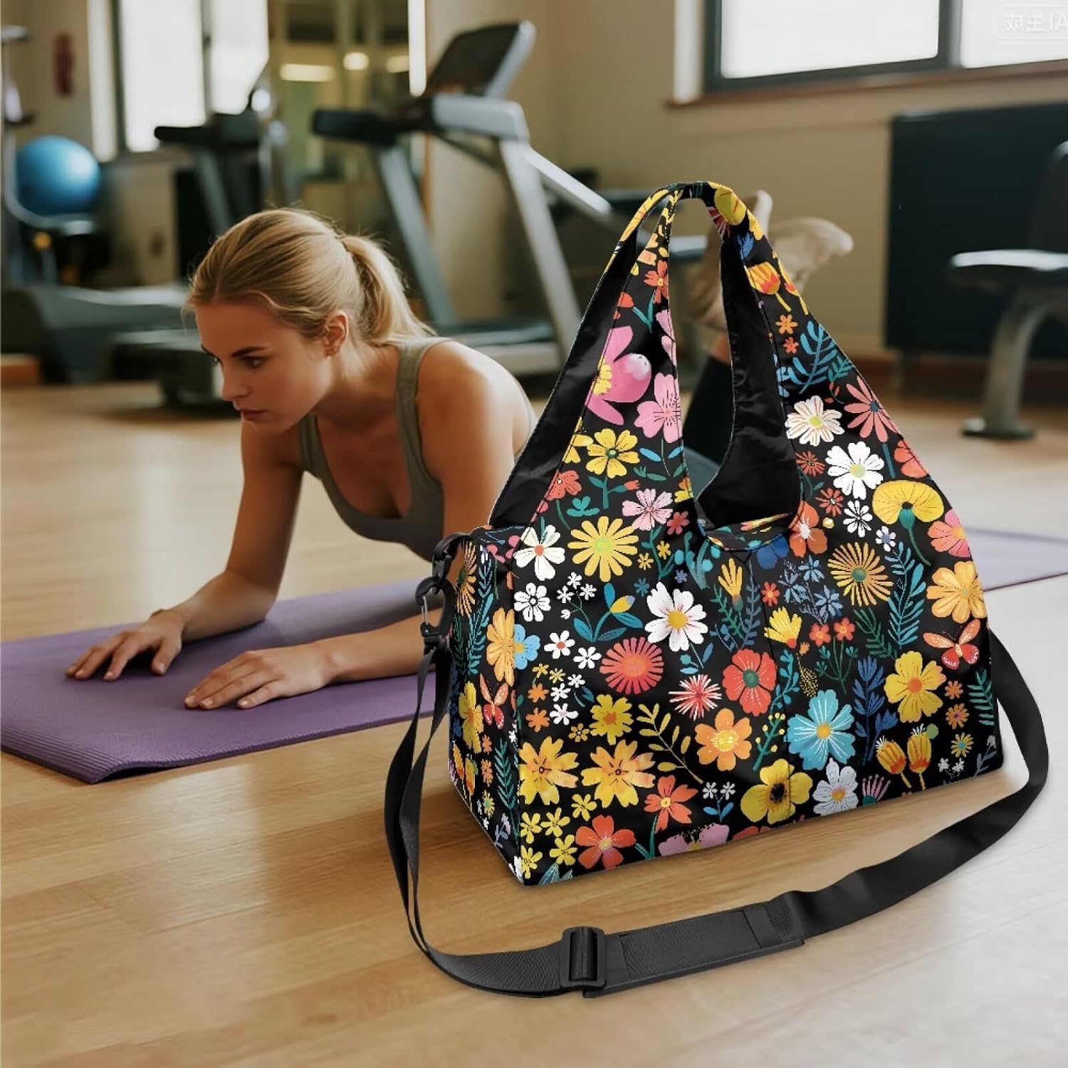 Yoga Mat Bag for Men Women Canvas Yoga Mat Carrier Take In Out Mat Easily for Beach Swim Bags Pool Sports Gym