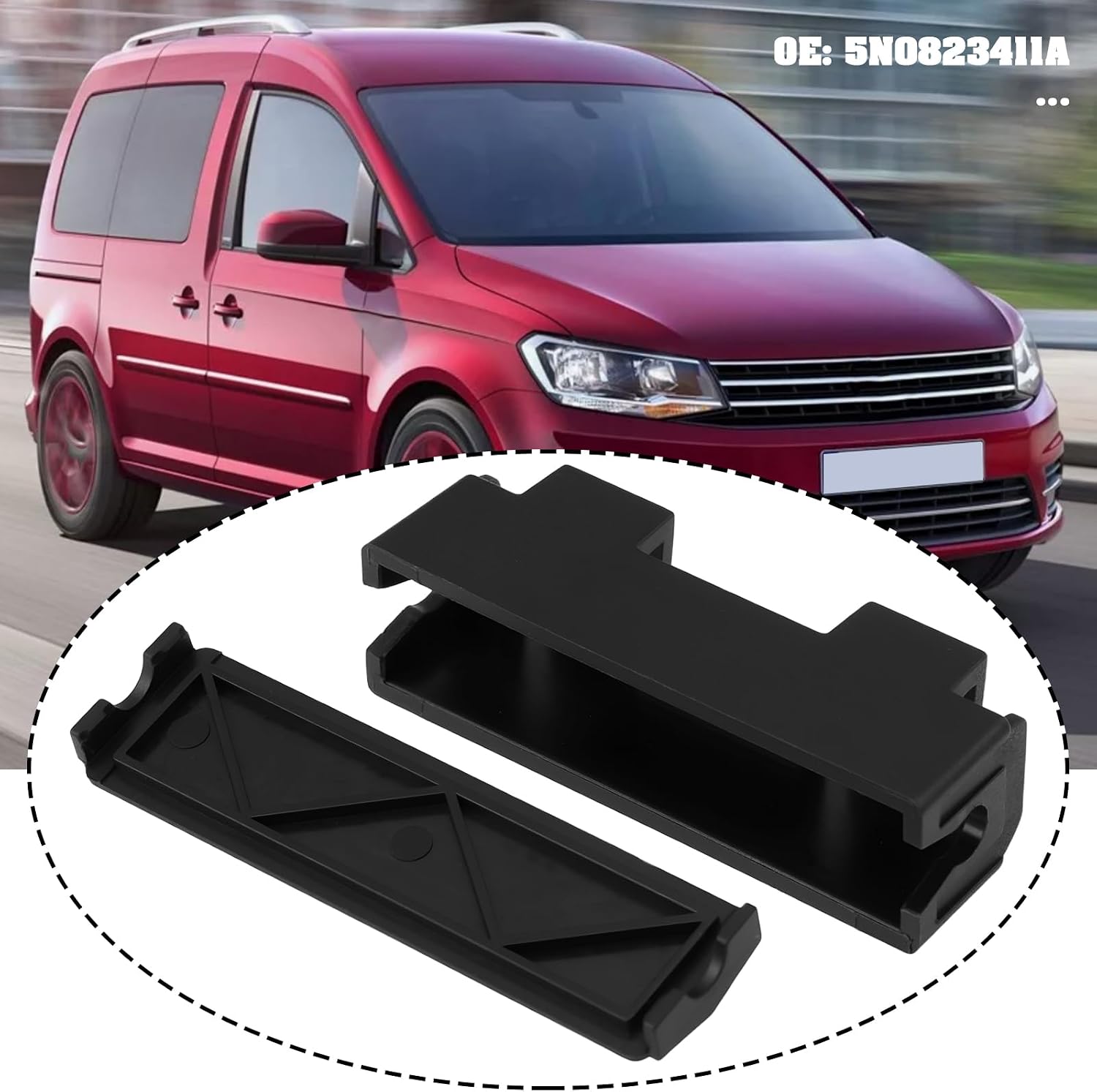 2X Car Bowden Cable Holder Release Cable Bracket 5N0823411A Compatible with VW Caddy 2004-2016