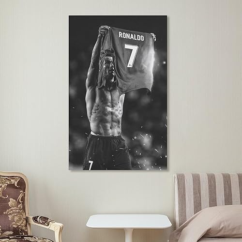 Miniatura 7 de Pósteres para hombres, Cristiano Ronaldos, estrella de fútbol, pósteres de arte de pared, póster de fútbol, impresiones artísticas para decoración