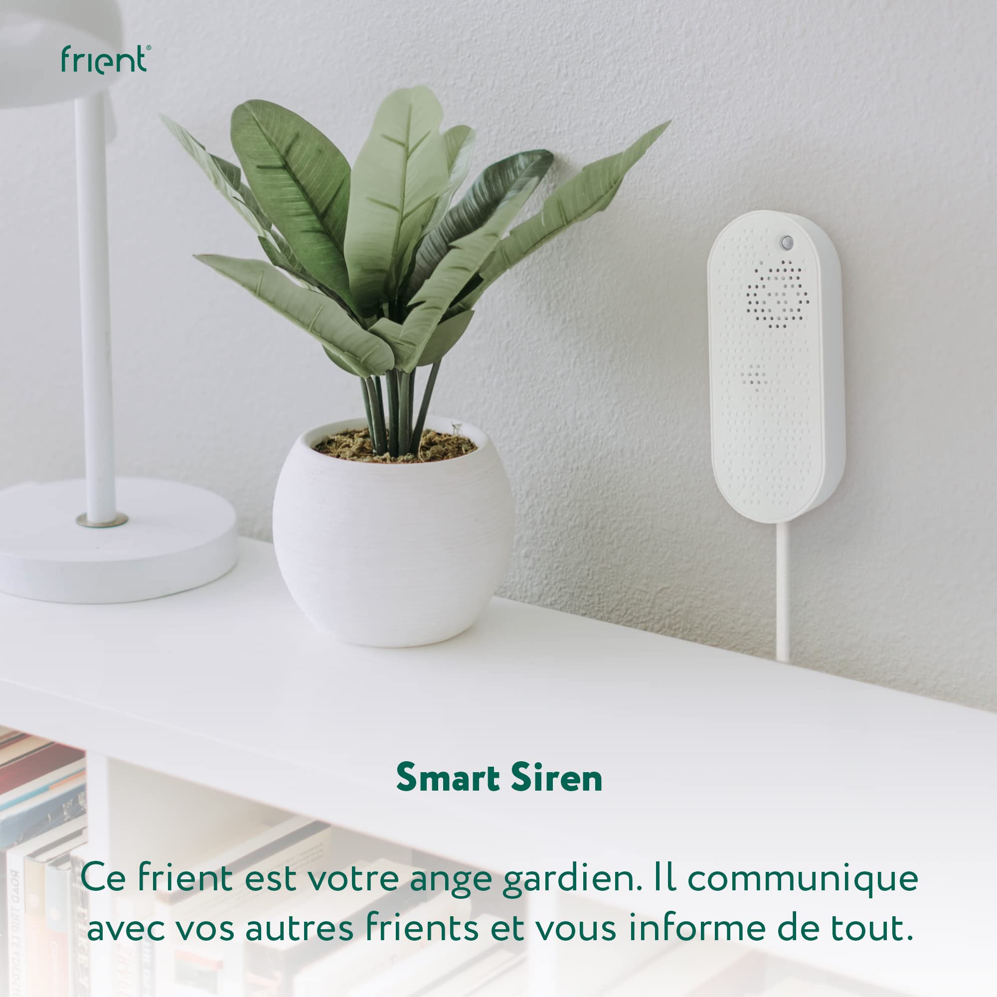 frient Sirène Intelligente | Alarme de sécurité | Protection Contre Les cambrioleurs | Batterie de Secours | Répéteur de Signal Zigbee | Fonctionne avec SmartThings, Home Assistant et Homey