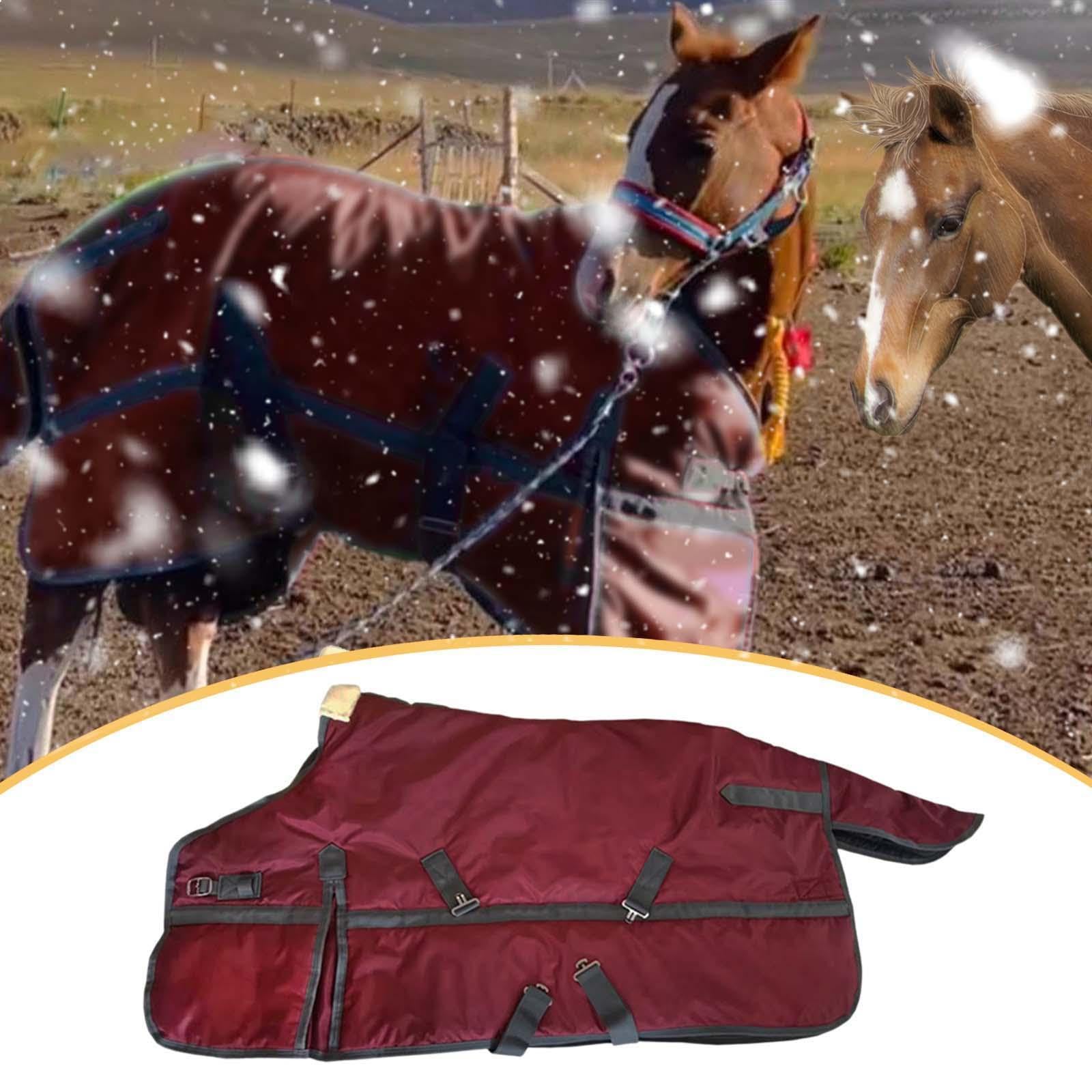 Manta para Caballo con Función Impermeable Térmica Transpirable Y Tela Oxford Acolchada Adecuada para Uso en Invierno Equitación Protección Diaria
