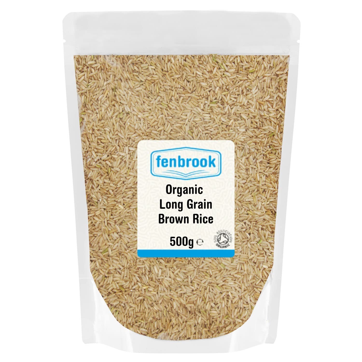 Organic Long Grain Brown Rice 500g | Certified Organic by Fenbrook Organic