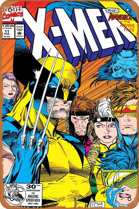 Amazon Com Shvieiart Vintage Metal Tin Sign Retro Metal Sign X Men Issue No11 Wolverine Gambit Rogue Psylocke Poster Home Bar Pub Garage Decor Gifts Home Wall Art Decoration 8x12 Inch Home