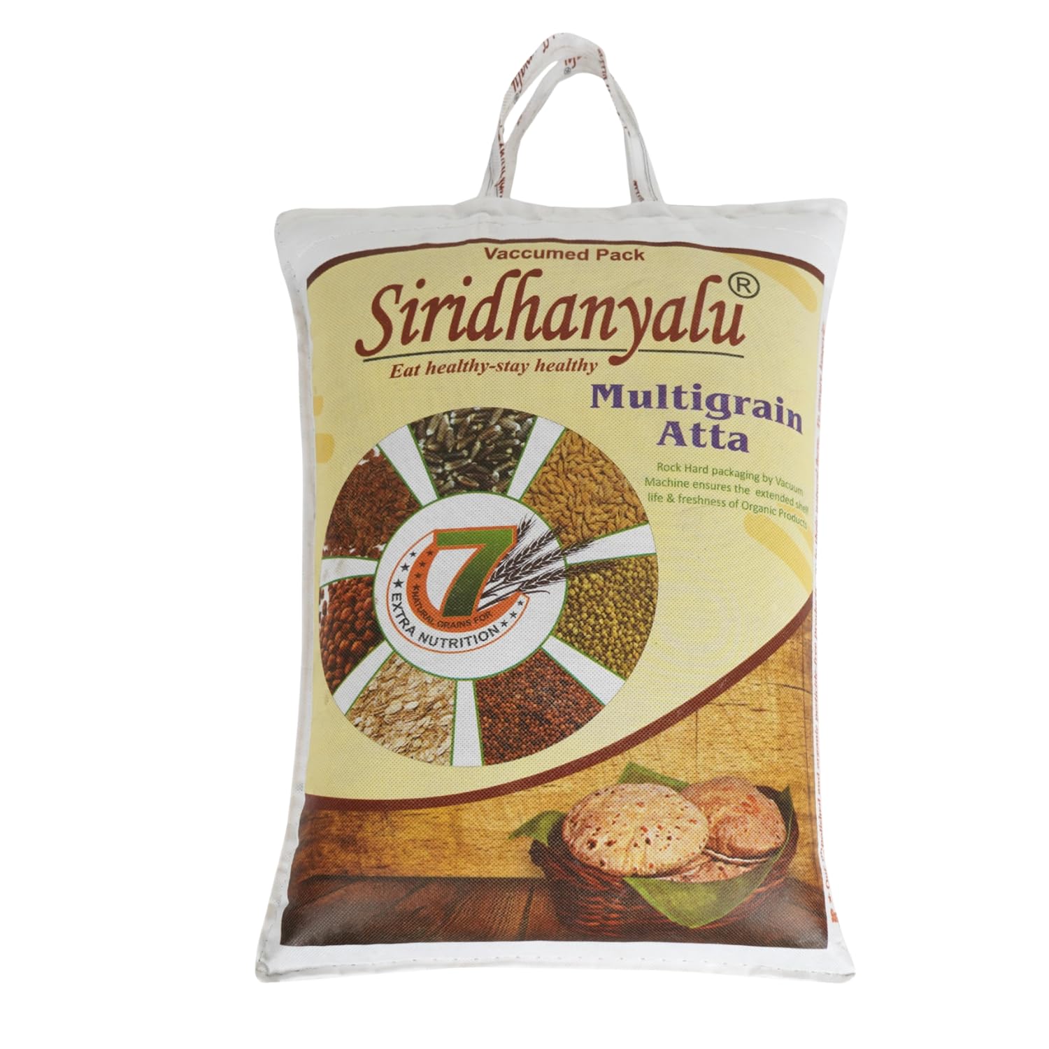 Sponsored Ad - Multigrain Mixed Millet Flour (Atta) Gwt. 4Kg | Siridhanyalu Nature's Super Foods Mixed Multi Millet Flour Multi Millet Powder (3600) New Tech Rock-Hard Vacuumed Pack