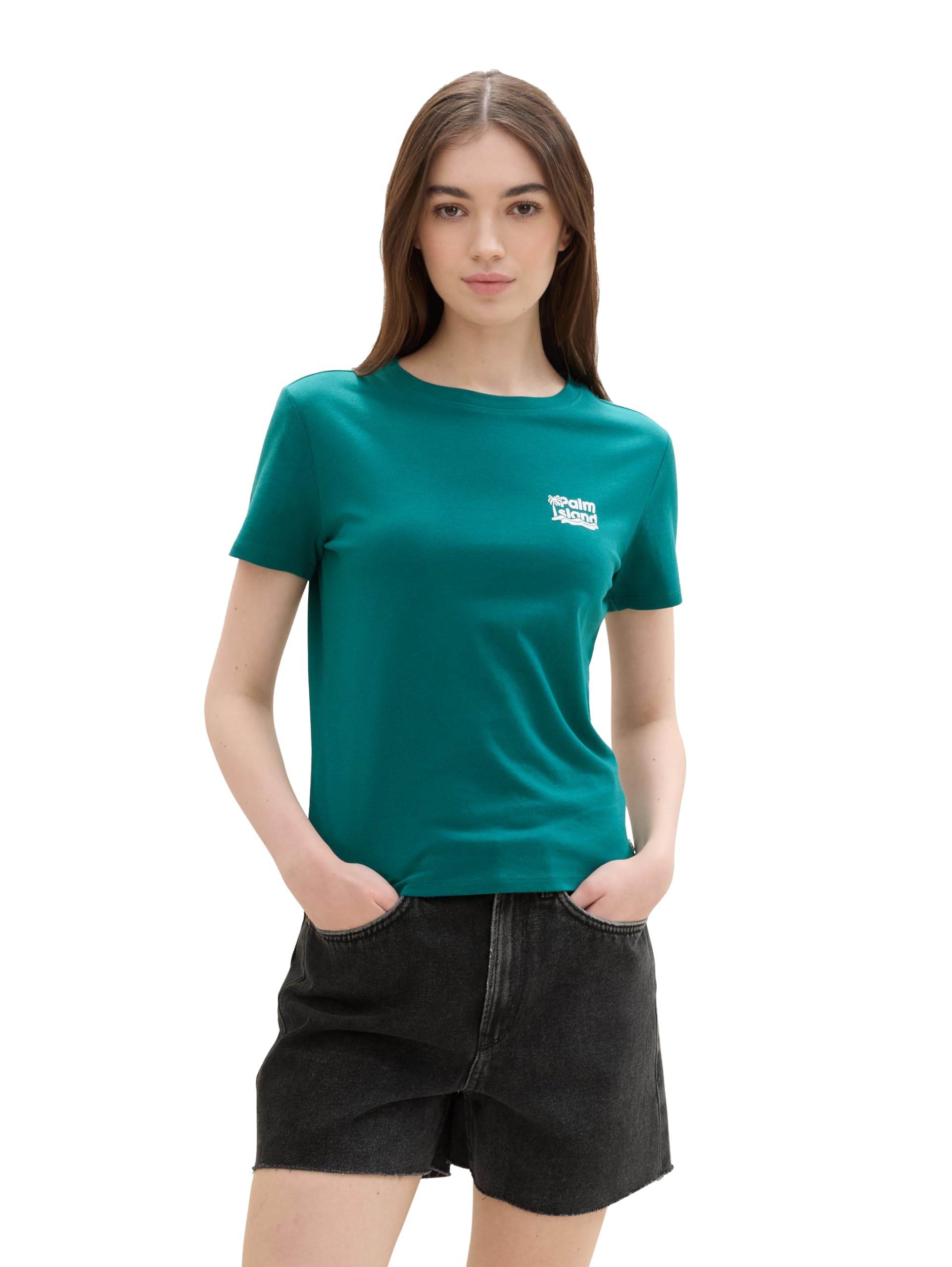TOM TAILOR Denim Women's T-Shirt, 30062 - Rough Green, S