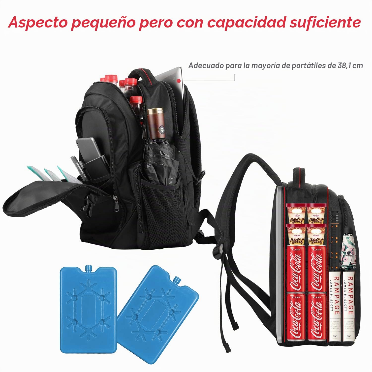 OUTXE Cool Backpack 22L Mochila térmica aislada para Compras, Picnic, Camping, Senderismo