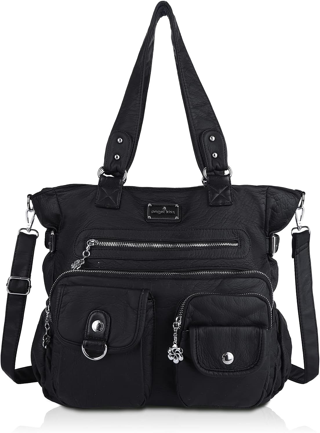 Angel Kiss Large Purses for Women Soft PU Leather Hobo Bag for Women Shoulder Bags