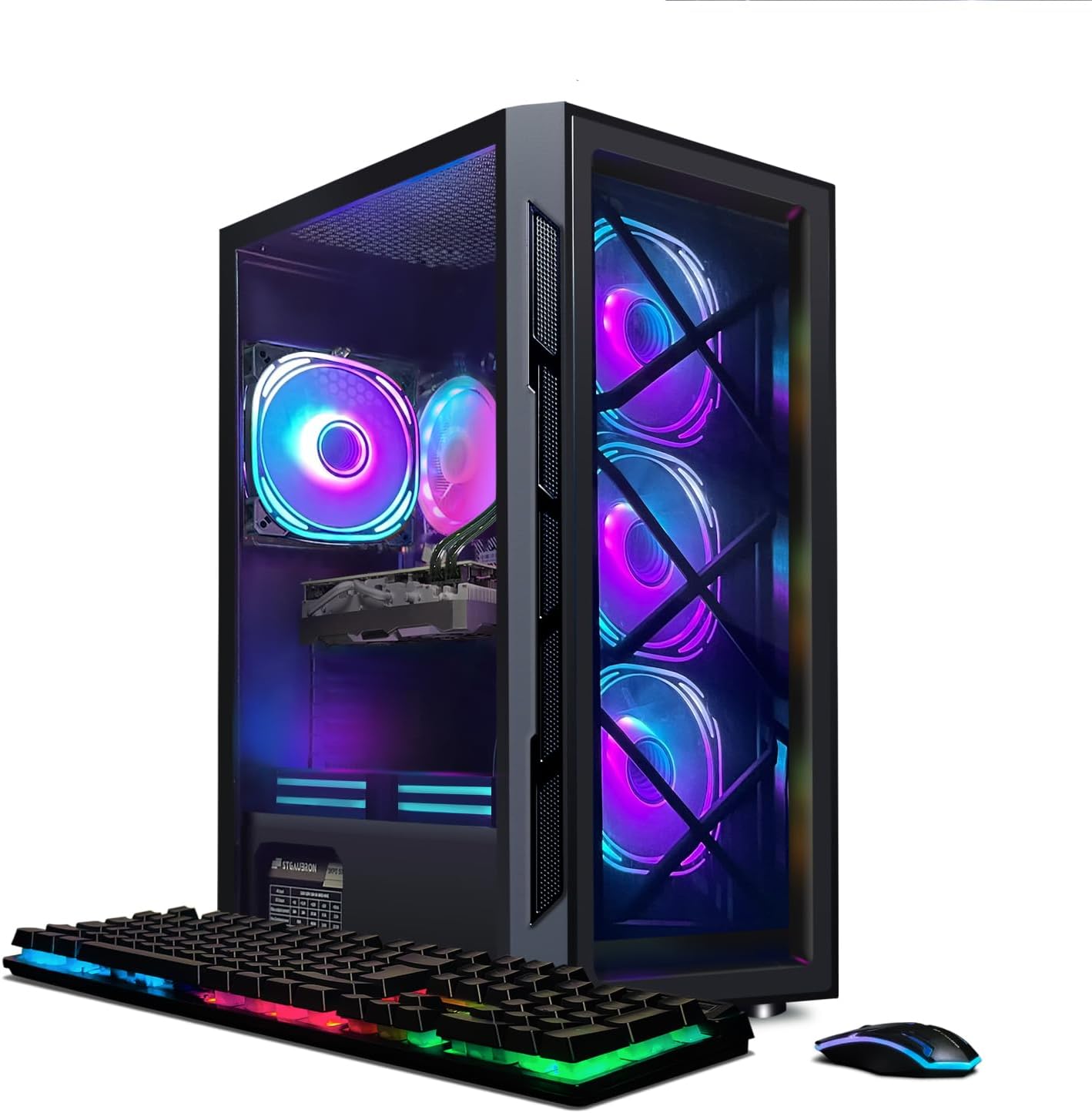 STGAubron Gaming PC Computer Desktop, Intel Core i7 8th Gen up to 4.1G, Radeon RX 5700 8G, 32GB DDR4, 1TB SSD, WiFi 6, BT 5.2, RGB Fan x6, Windows 11 Home STGAubron Gaming PC Computer Desktop, Intel Core i7 8th Gen up to 4.1G, Radeon RX 5700 8G, 32GB DDR4, 1TB SSD, WiFi 6, BT 5.2, RGB Fan x6, Windows 11 Home