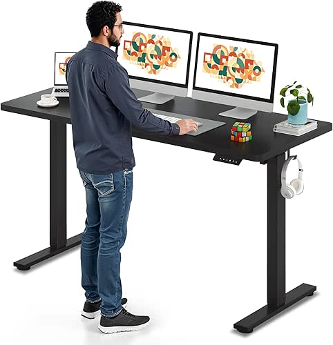 SANODESK Electric Standing Desk 60 x 24 Inches Whole-Piece Desktop