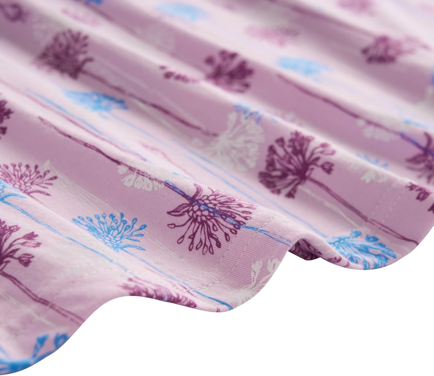 Keyocean Womens Nightgown for Summer - Soft Cotton Comfortable Short Sleeve Lightweight Floral Sleepwear & Loungewear (M-XXL) - Image 6