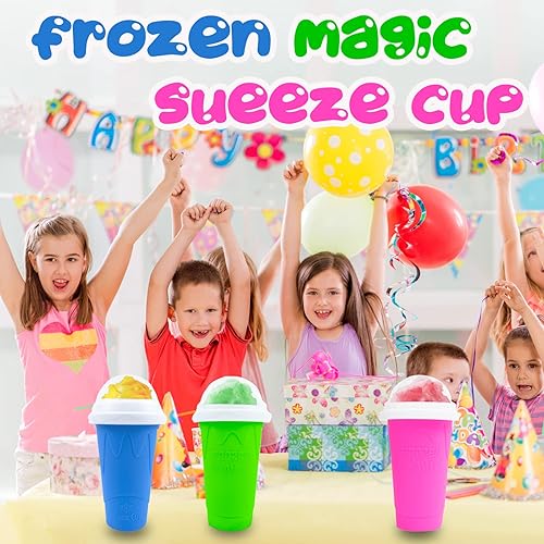 Miniatura 4 de Hoinvaet Magic Slushy Maker - Máquina para hacer granizados para hacer granizos, batido de leche casero, vaso de enfriamiento para hacer bricolaje