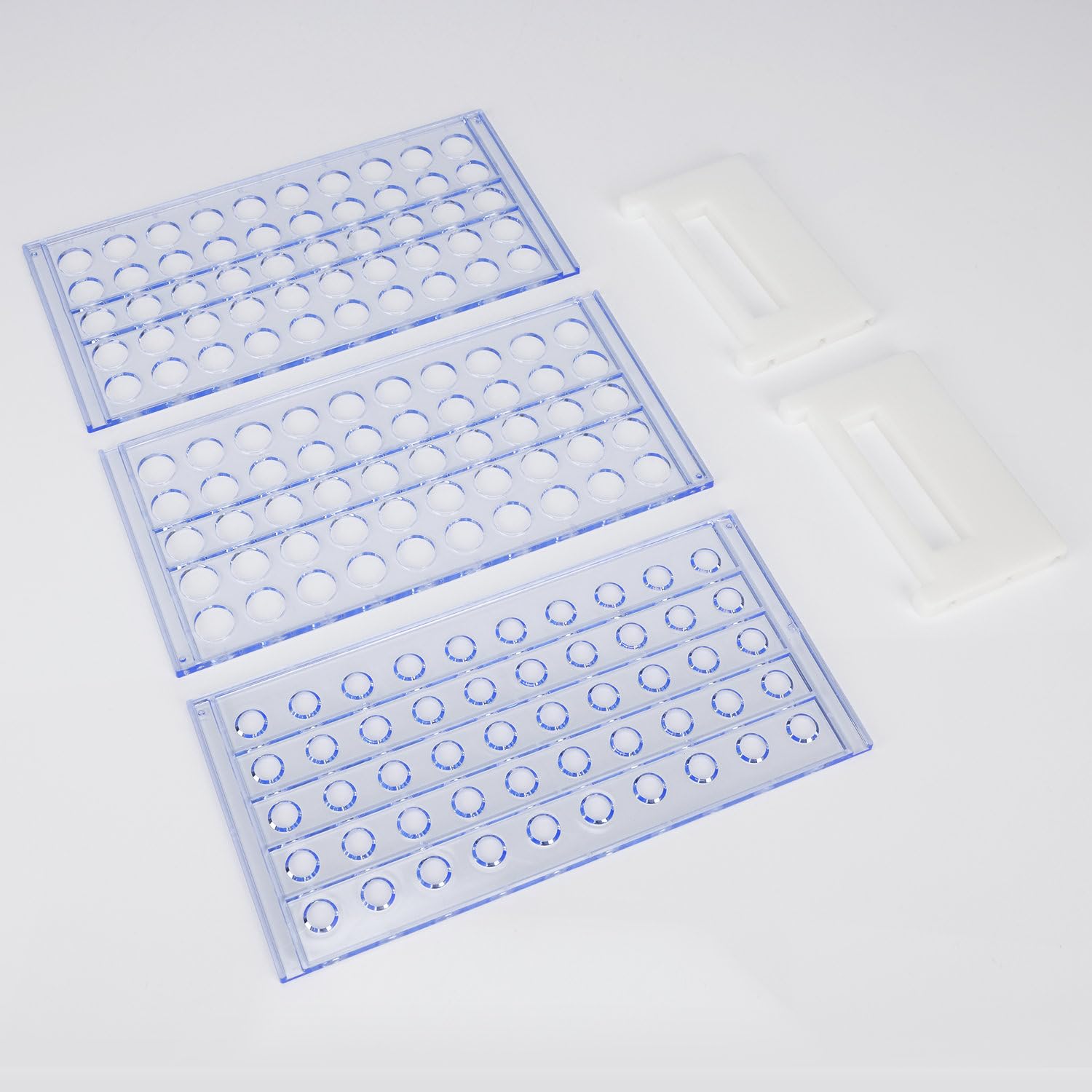 Labasics Rastrelliera per Provette 50 Posti 16 mm Plastica Blu a tre Livelli Rimovibile