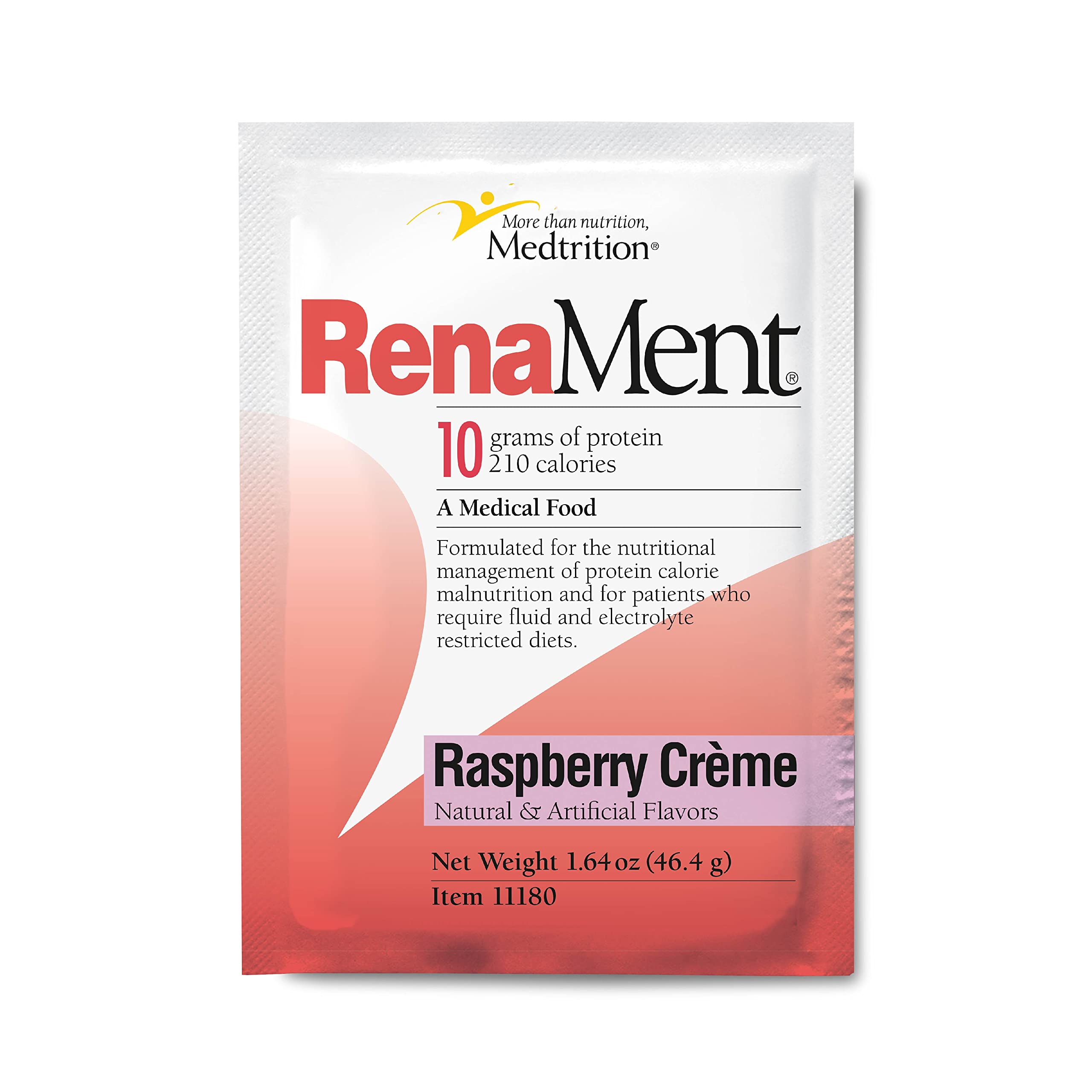 Medtrition Renament Raspberry Crème Protein Powder Shake 1.64 oz 60 Pack