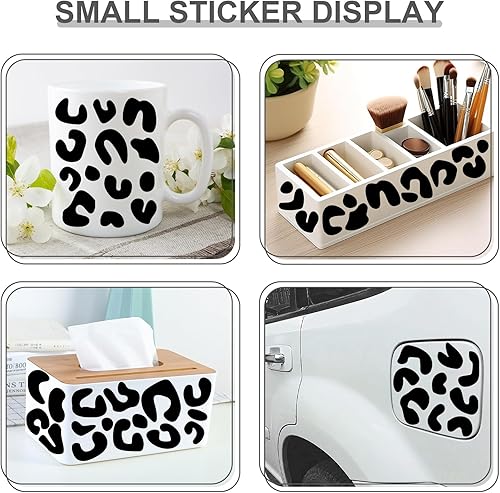 Miniatura 3 de 2 calcomanías de taza con estampado de leopardo, 7.9 x 5.7 pulgadas y calcomanías de pared de leopardo, 19.3 x 14.6 pulgadas, calcomanías de vinilo