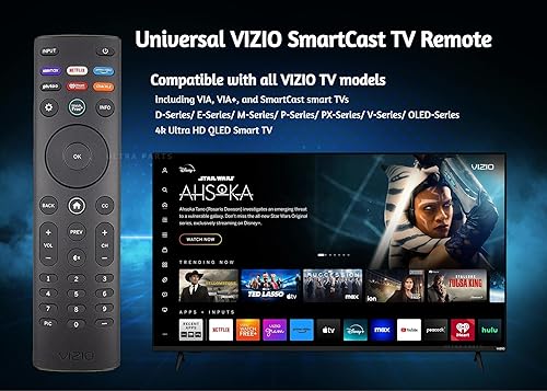 Miniatura 4 de Mando a distancia de repuesto OEM XRT140 para todos los televisores inteligentes VIZIO Smartcast DEMPVPX (HBONetflixPrimeVideoPlutoiHeartCrackle)