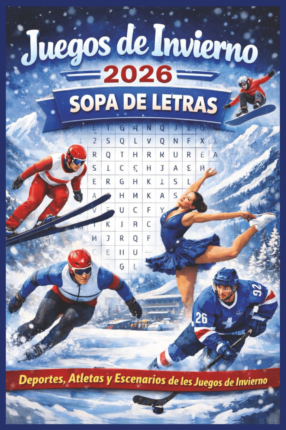 Juegos de Invierno 2026 Sopa de Letras Libro de Puzzles: Más de 50 Puzzles Inspirados en los Juegos de Invierno 2026