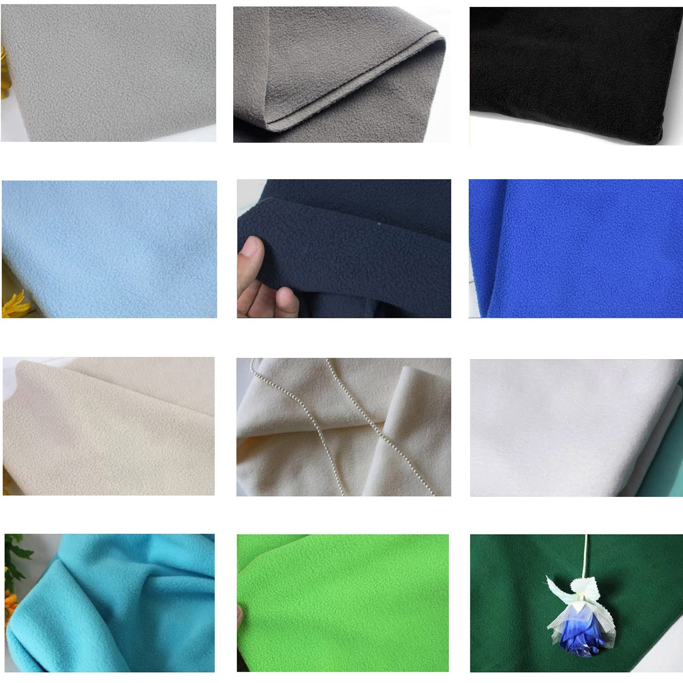 155cm breedte katoenen fleece corduroy stof materialen, 24 verschillende kleuren, 1/2/3m selectie, gebruik voor handgemaakte kleding decoratie geschenken