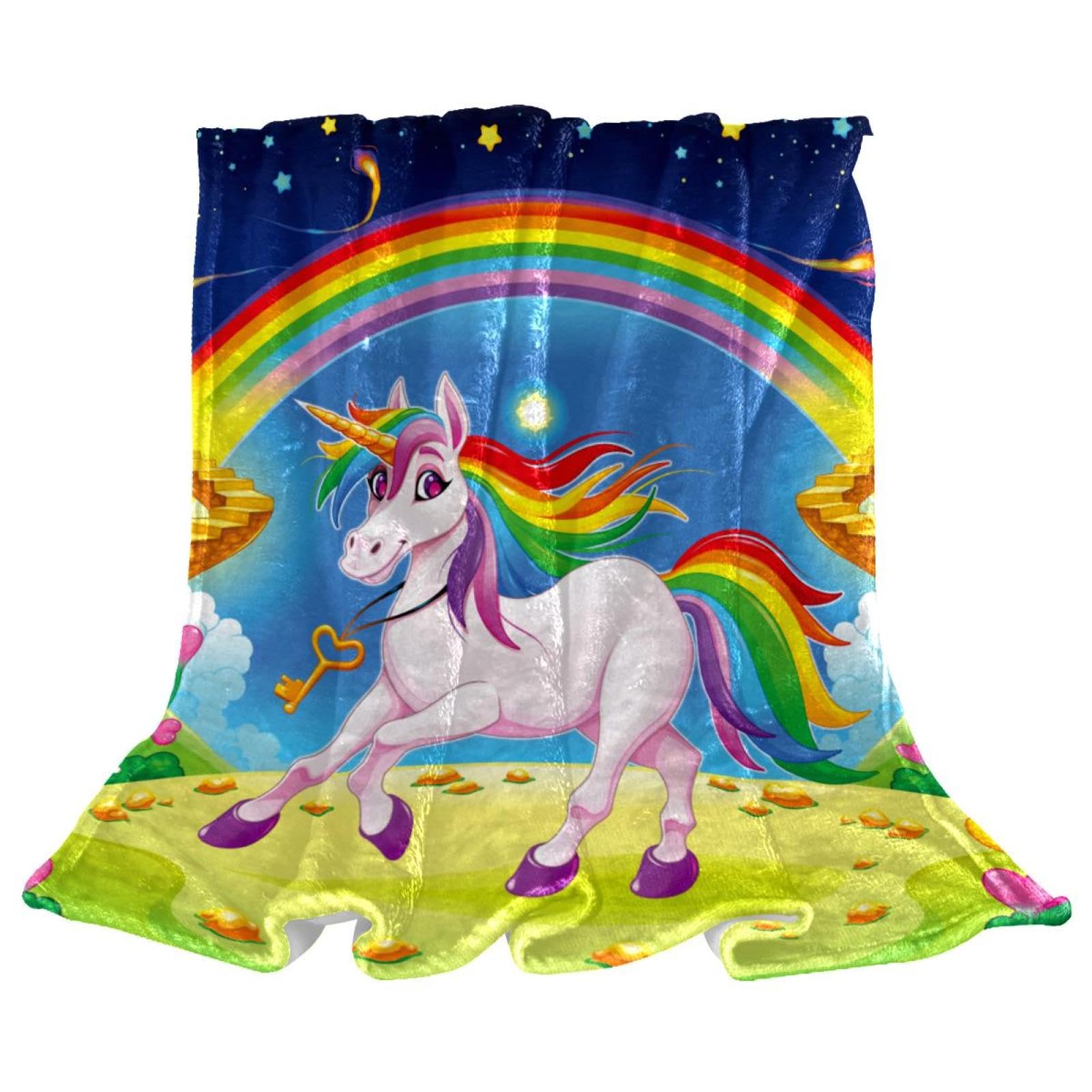 Plaid polaire licorne contre le froid couverture douce pour lits et canapés