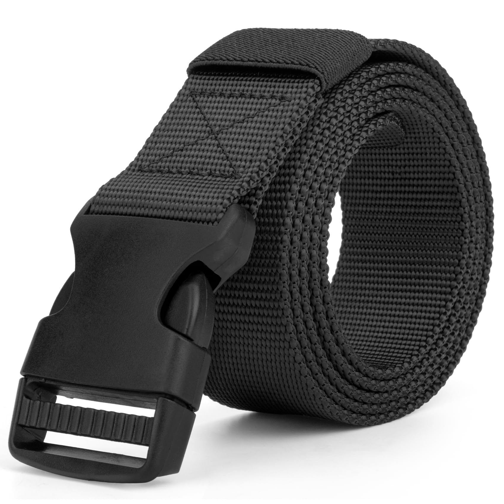 Justay Comf Gürtel Herren Nylon Canvas Stufenlos Verstellbarer Stoffgürtel | Bequemer Verstellbarer Arbeitsgürtel Strapazierfähig für Beruf Freizeit Praktisches Alltagsaccessoire Tolle Geschenkidee
