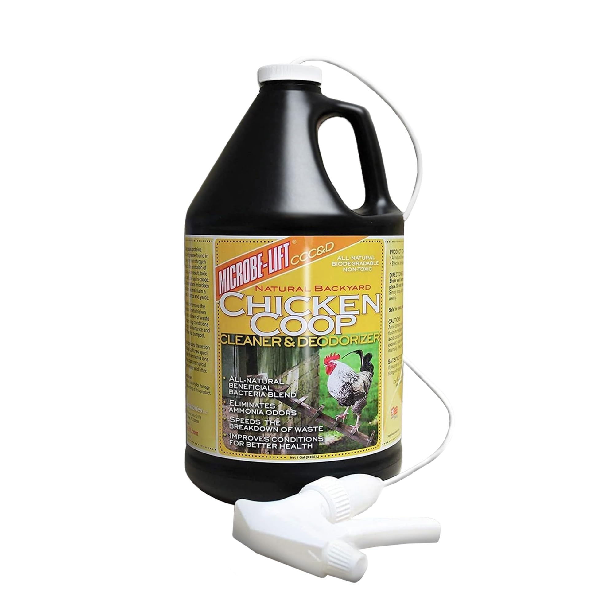 Microbe-Lift Chicken Coop Cleaner & Deodorizer – 1 Gallon – Natural Formula for Chicken Waste & Bedding – Safe for Poultry & Surfaces – Fresh Maintenance for Backyard Coops