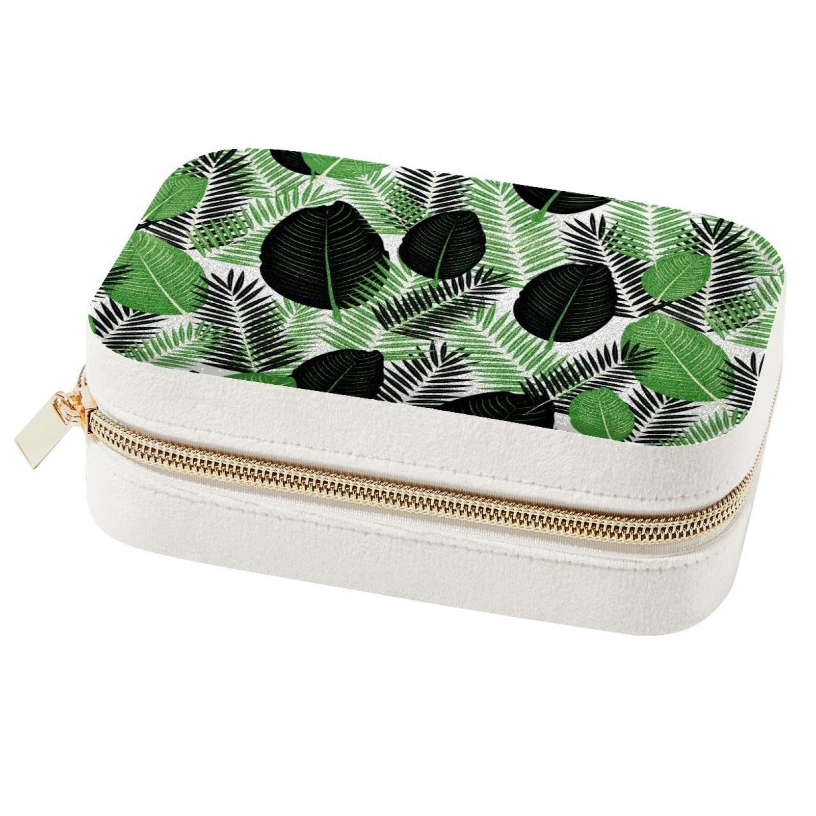 Organisateur bijoux de voyage feuille tropicale pour vos déplacements